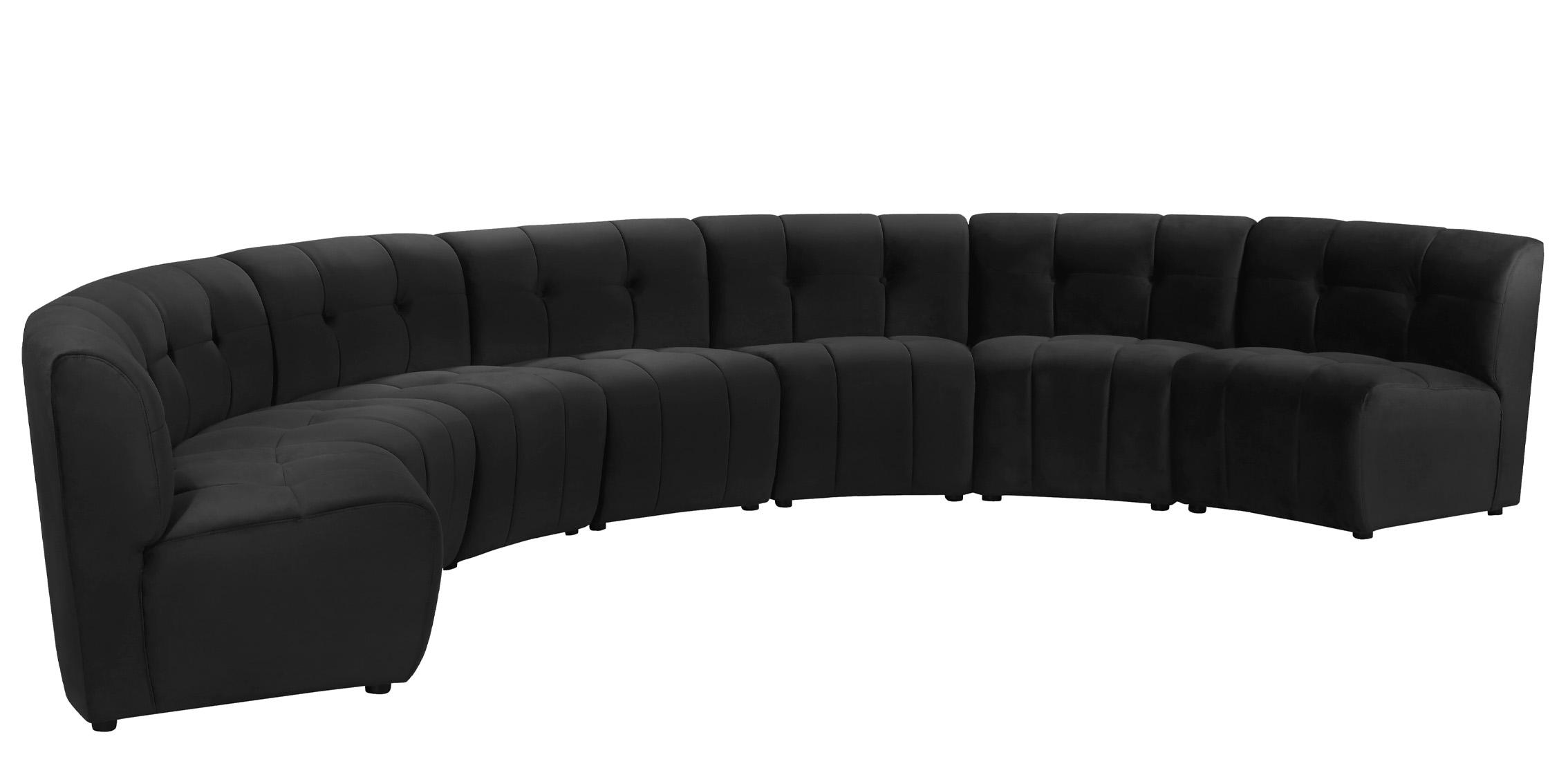 

        
Meridian Furniture LIMITLESS 645Black-7PC Modular Sectional Sofa Black Velvet 753359808192
