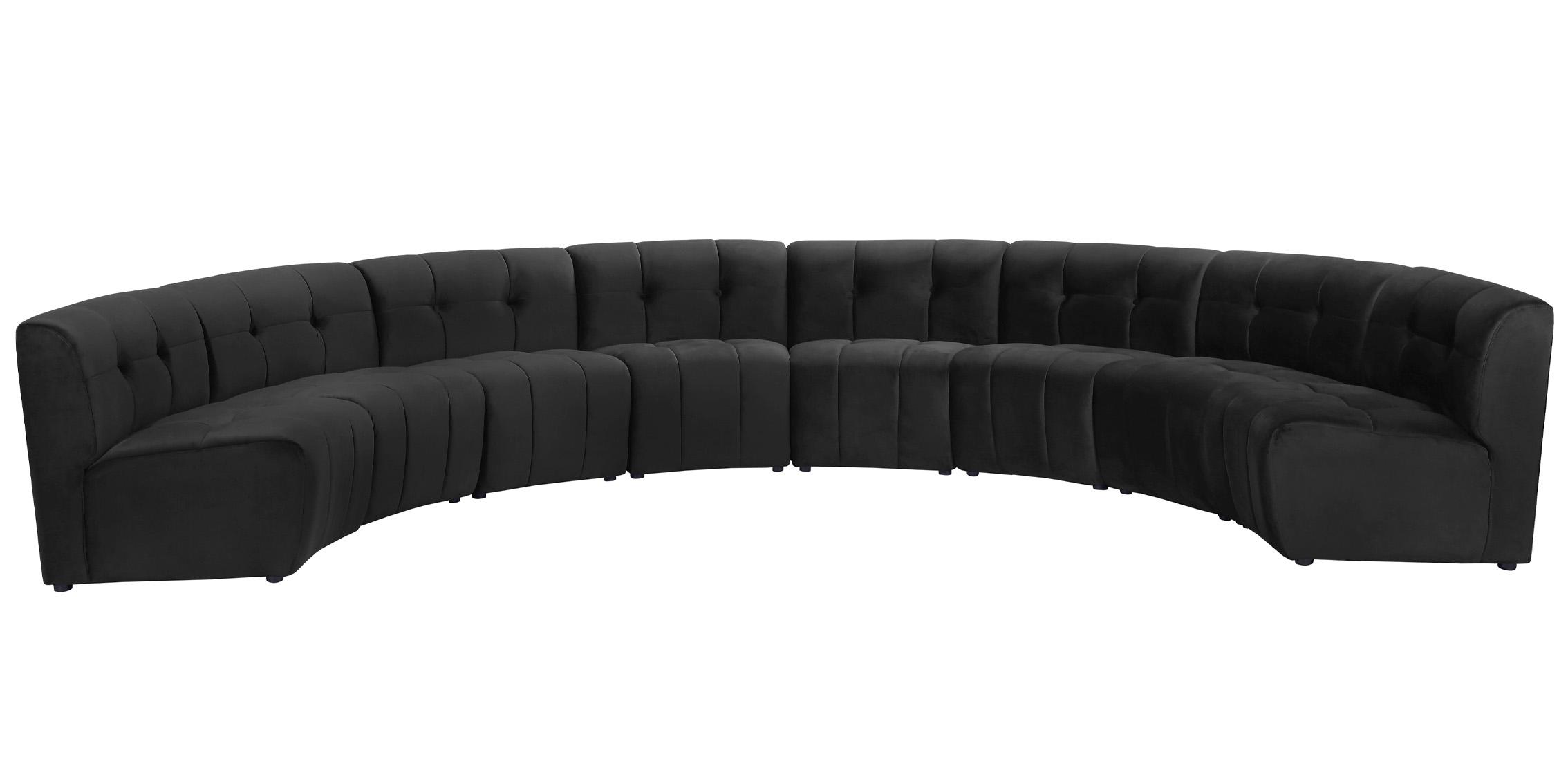 

        
Meridian Furniture LIMITLESS 645Black-8PC Modular Sectional Sofa Black Velvet 753359808208
