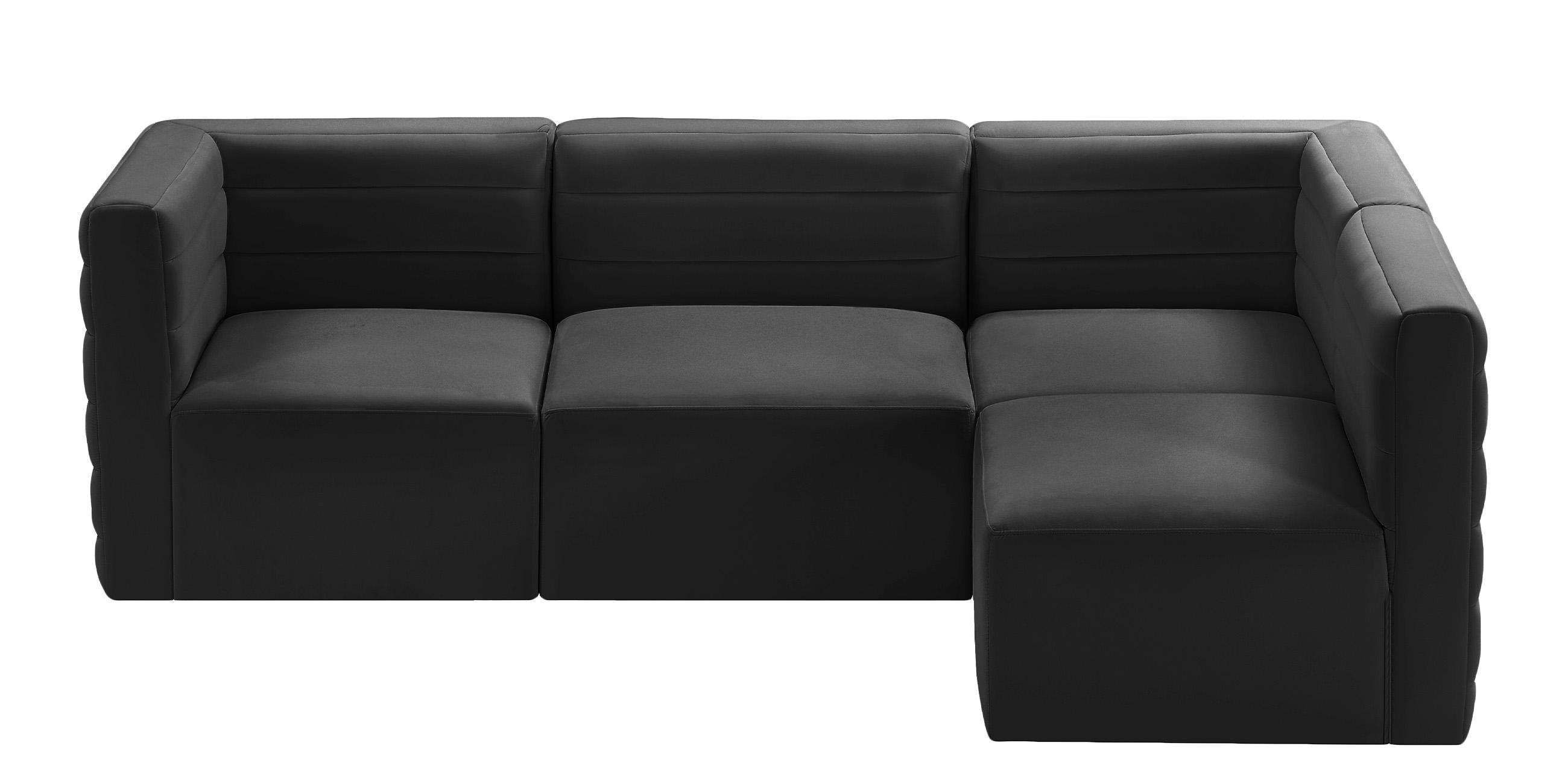 

        
Meridian Furniture Quincy 677Black-Sec4A Modular Sectional Sofa Black Velvet 94308261638
