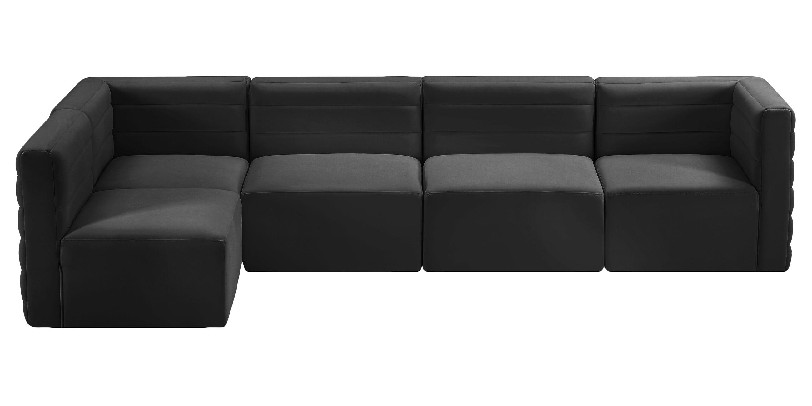 

        
Meridian Furniture Quincy 677Black-Sec5A Modular Sectional Sofa Black Velvet 94308261645
