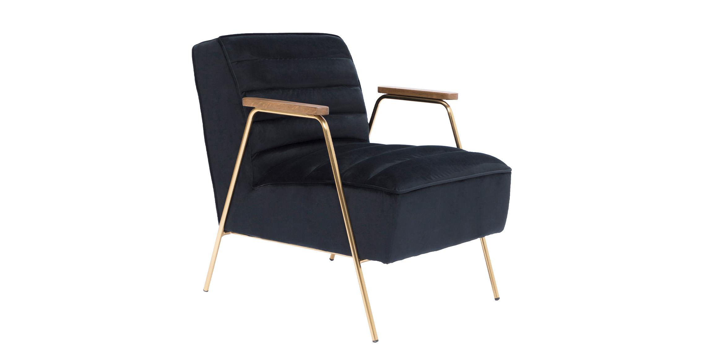

    
Black Velvet Accent Chair WOODFORD 521Black Meridian Contemporary Modern
