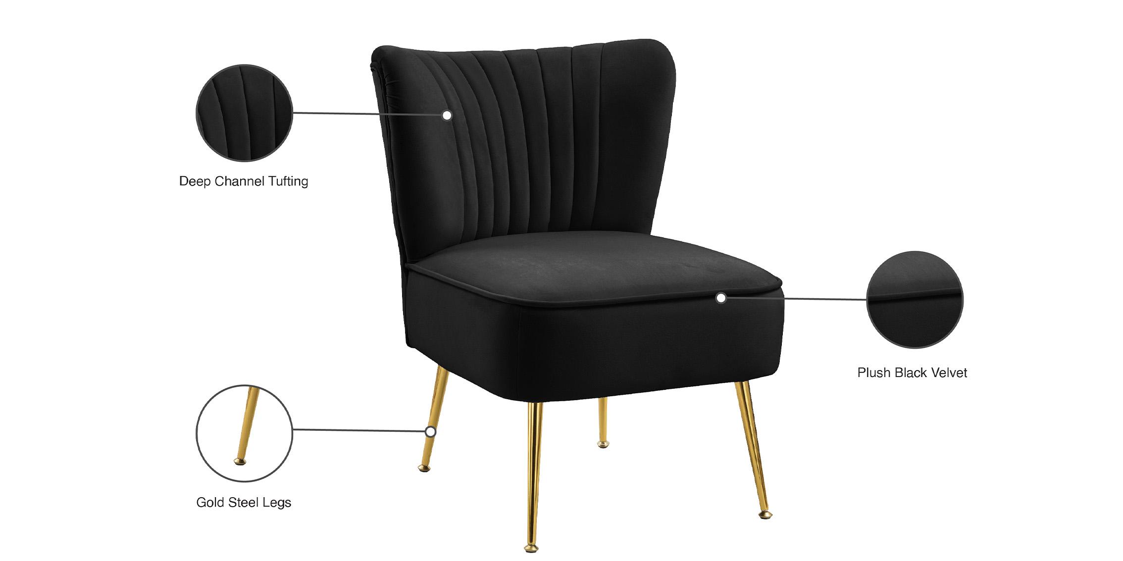 

        
Meridian Furniture TESS 504Black Accent Chair Black Velvet 753359800042
