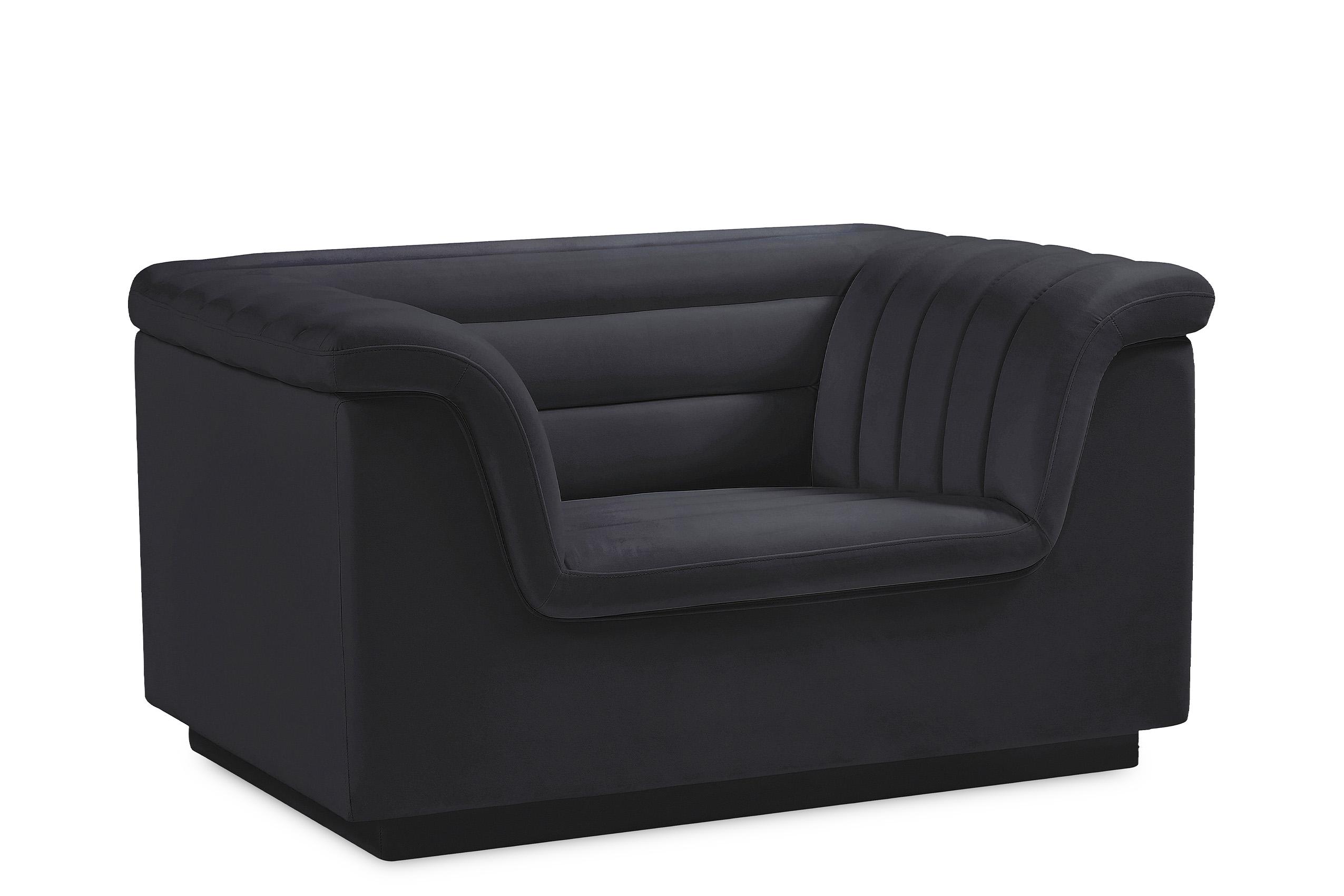 Contemporary, Modern Arm Chair CASCADE 192Black-C 192Black-C in Black Velvet