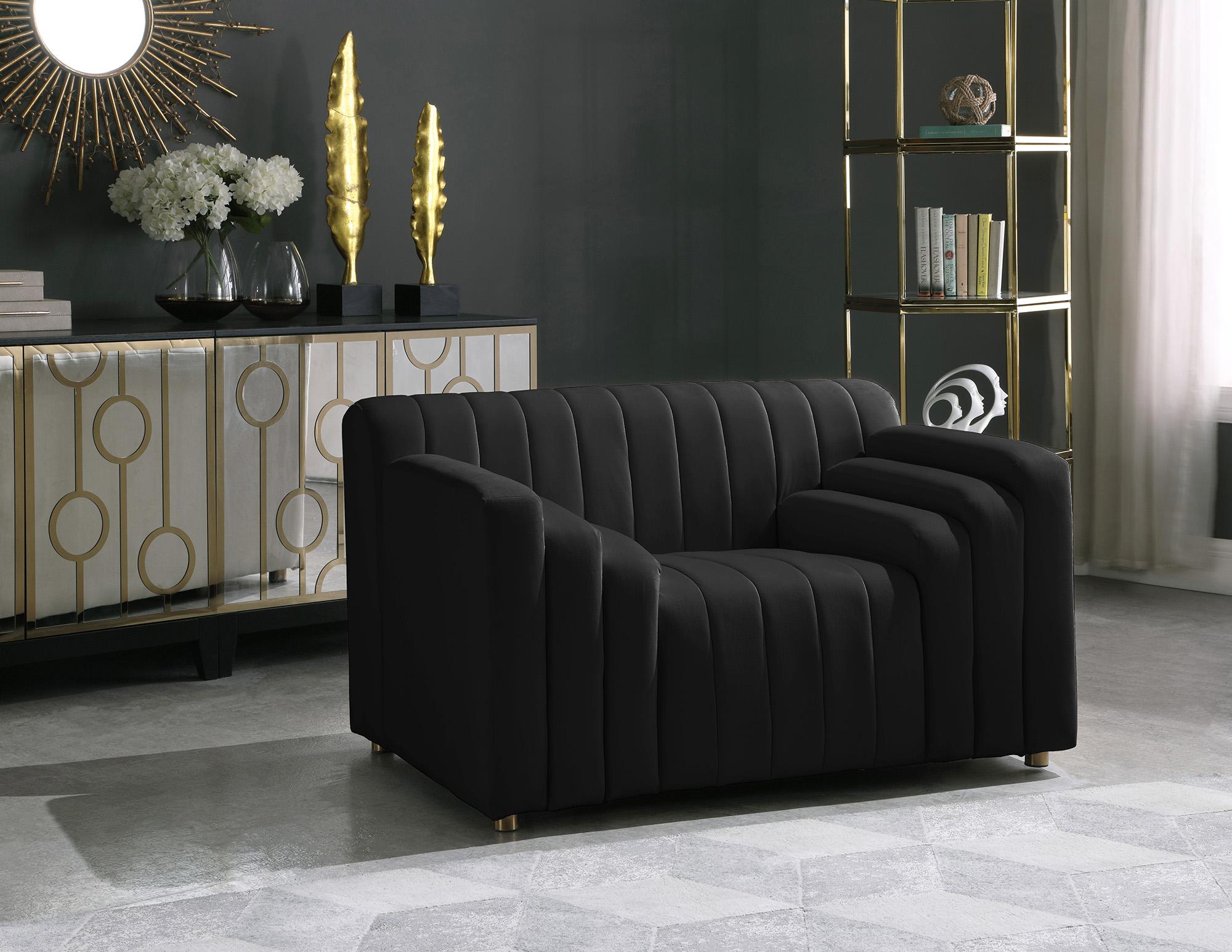 

        
Meridian Furniture NAYA 637Black-C-Set-2 Arm Chair Set Black Velvet 753359806778
