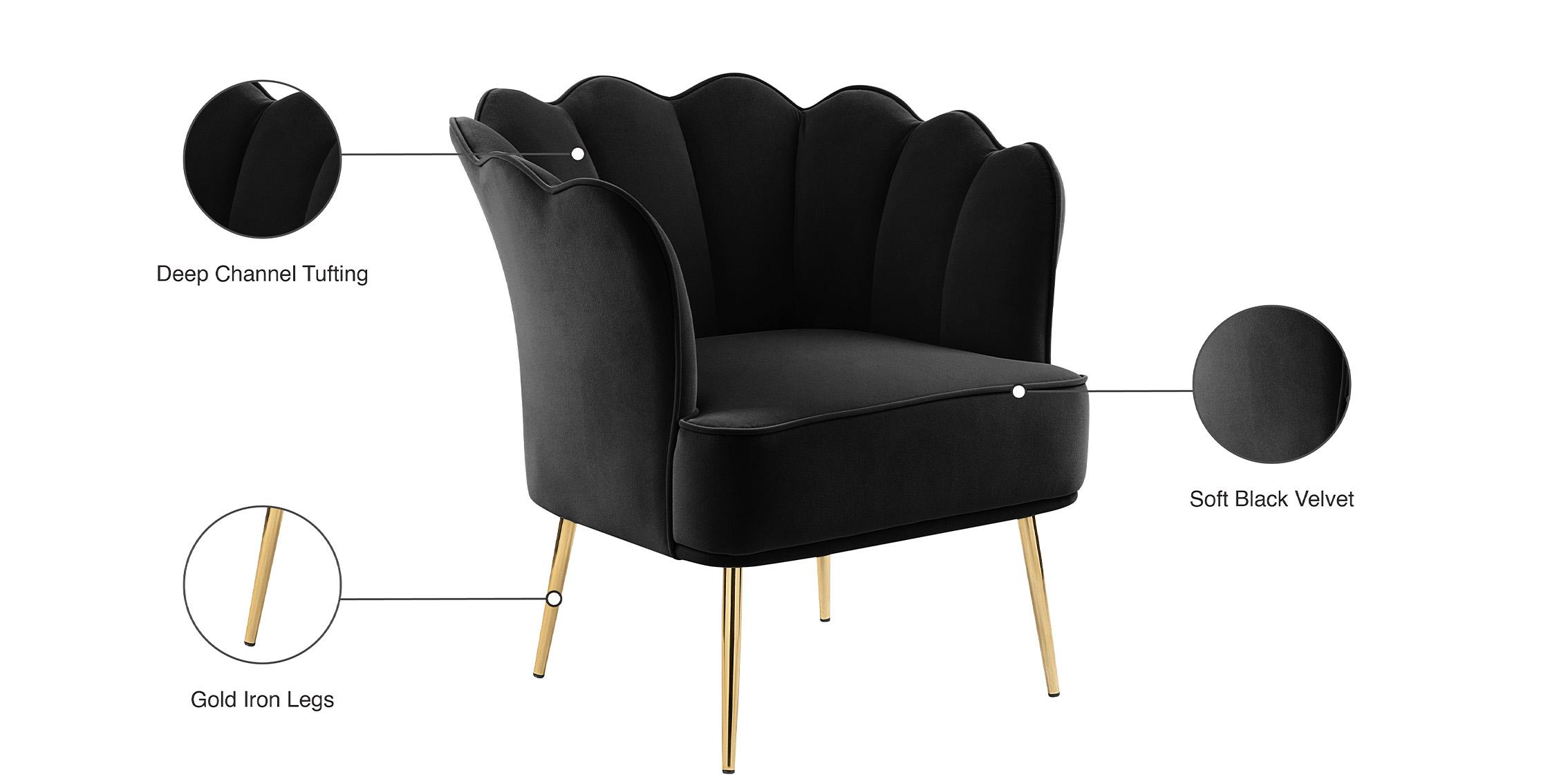 

        
753359805092Black Velvet Channel Tufted Chair Set 2Psc JESTER 516Black Meridian Contemporary
