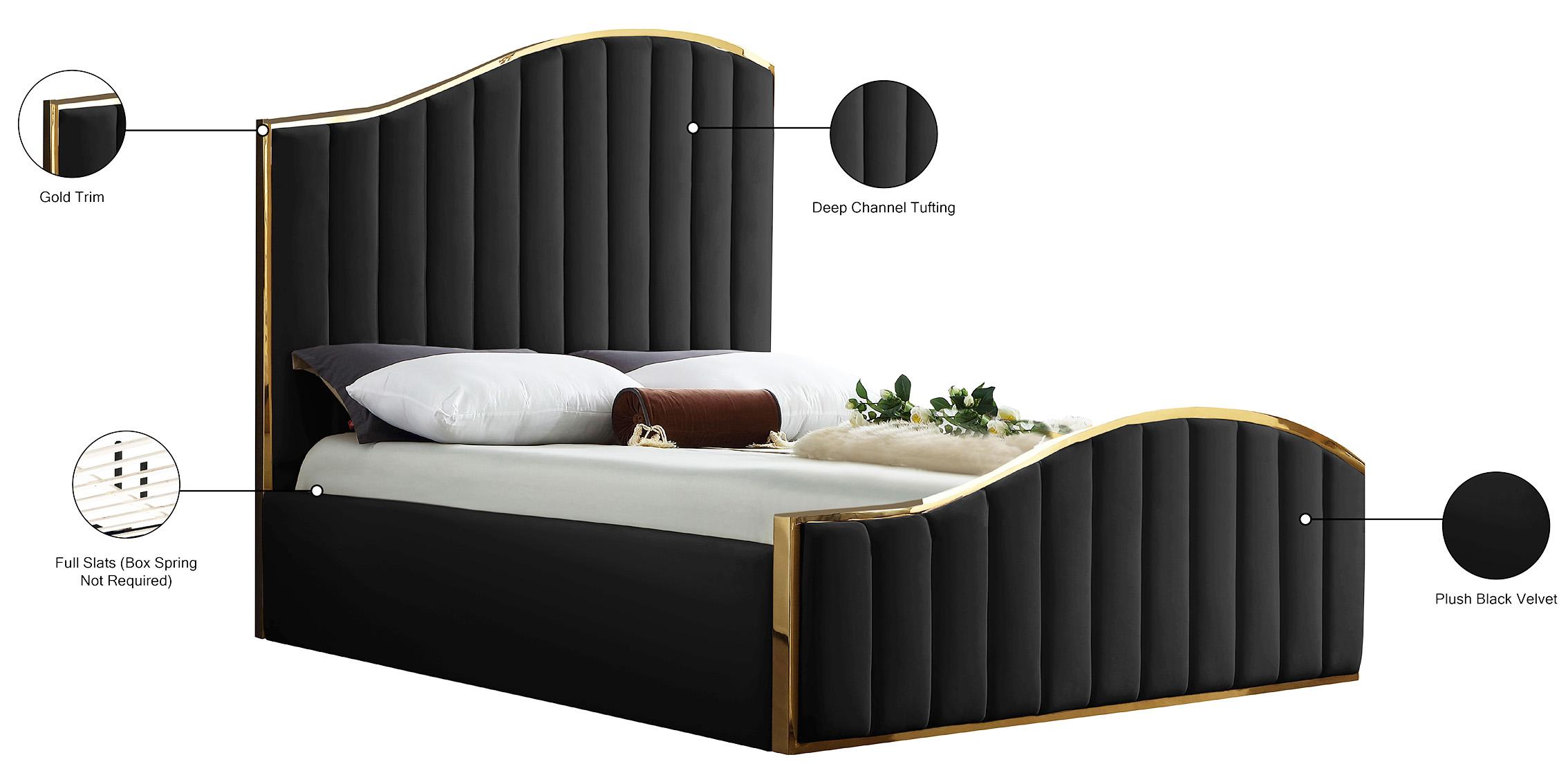 

        
Meridian Furniture JOLIE JolieBlack-K Platform Bed Black Velvet 704831401608
