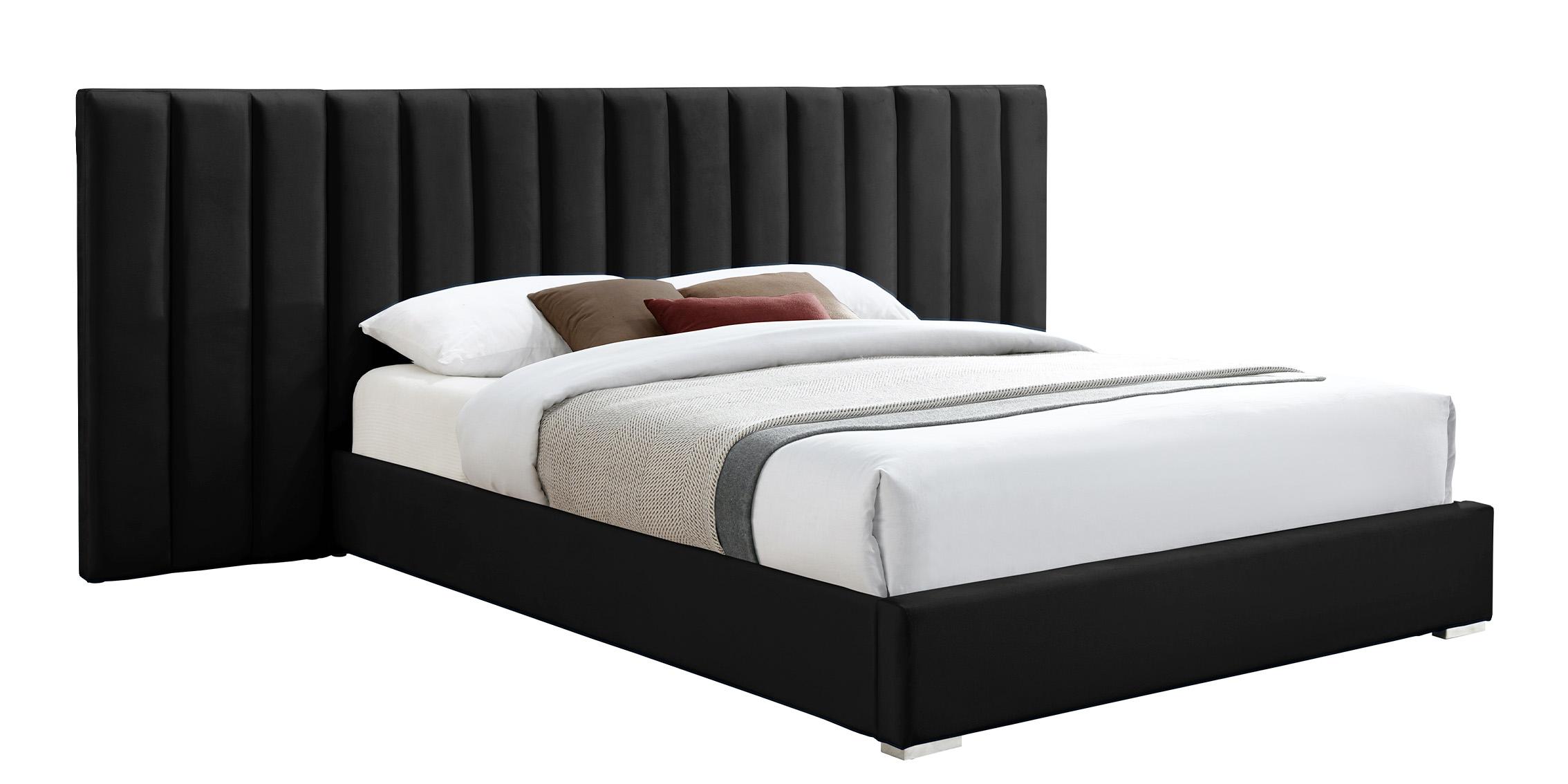 Contemporary, Modern Platform Bed PABLO PabloBlack-K PabloBlack-K in Black Fabric