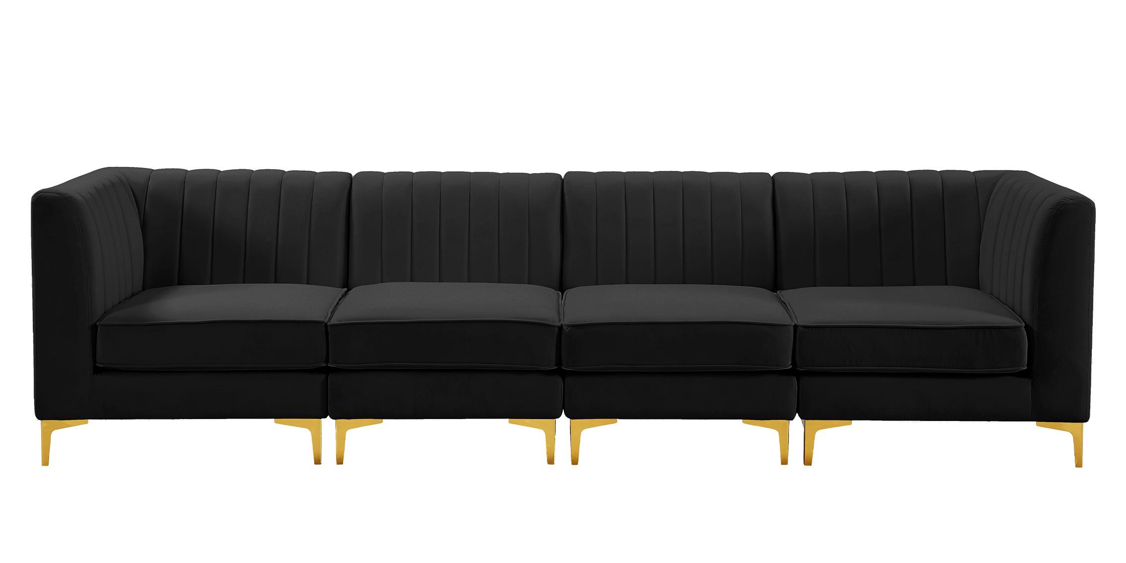 

        
Meridian Furniture ALINA 604Black-S119 Modular Sectional Sofa Black Velvet 94308258683
