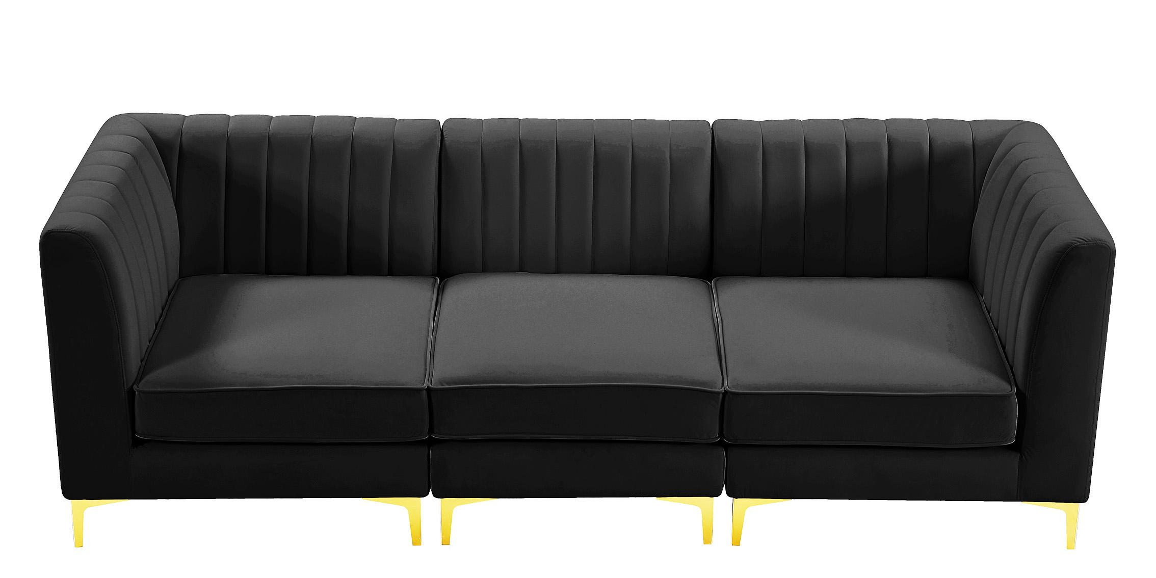 

        
Meridian Furniture ALINA 604Black-S93 Modular Sectional Sofa Black Velvet 94308258676
