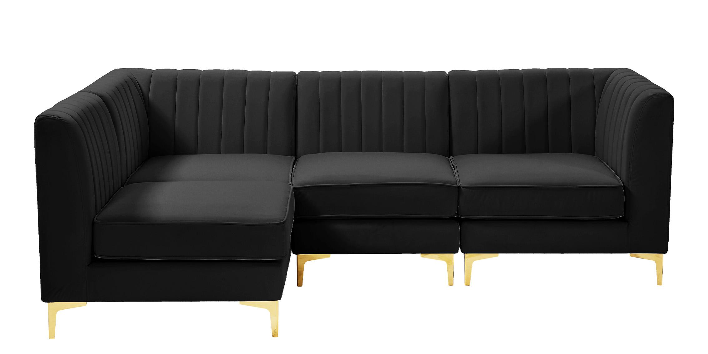 

        
Meridian Furniture ALINA 604Black-Sec4A Modular Sectional Sofa Black Velvet 94308258690
