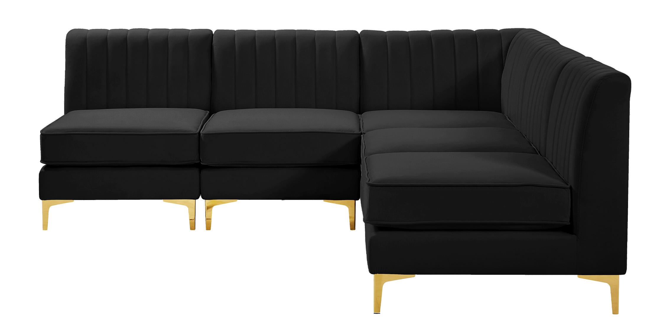 

        
Meridian Furniture ALINA 604Black-Sec5A Modular Sectional Sofa Black Velvet 94308258706
