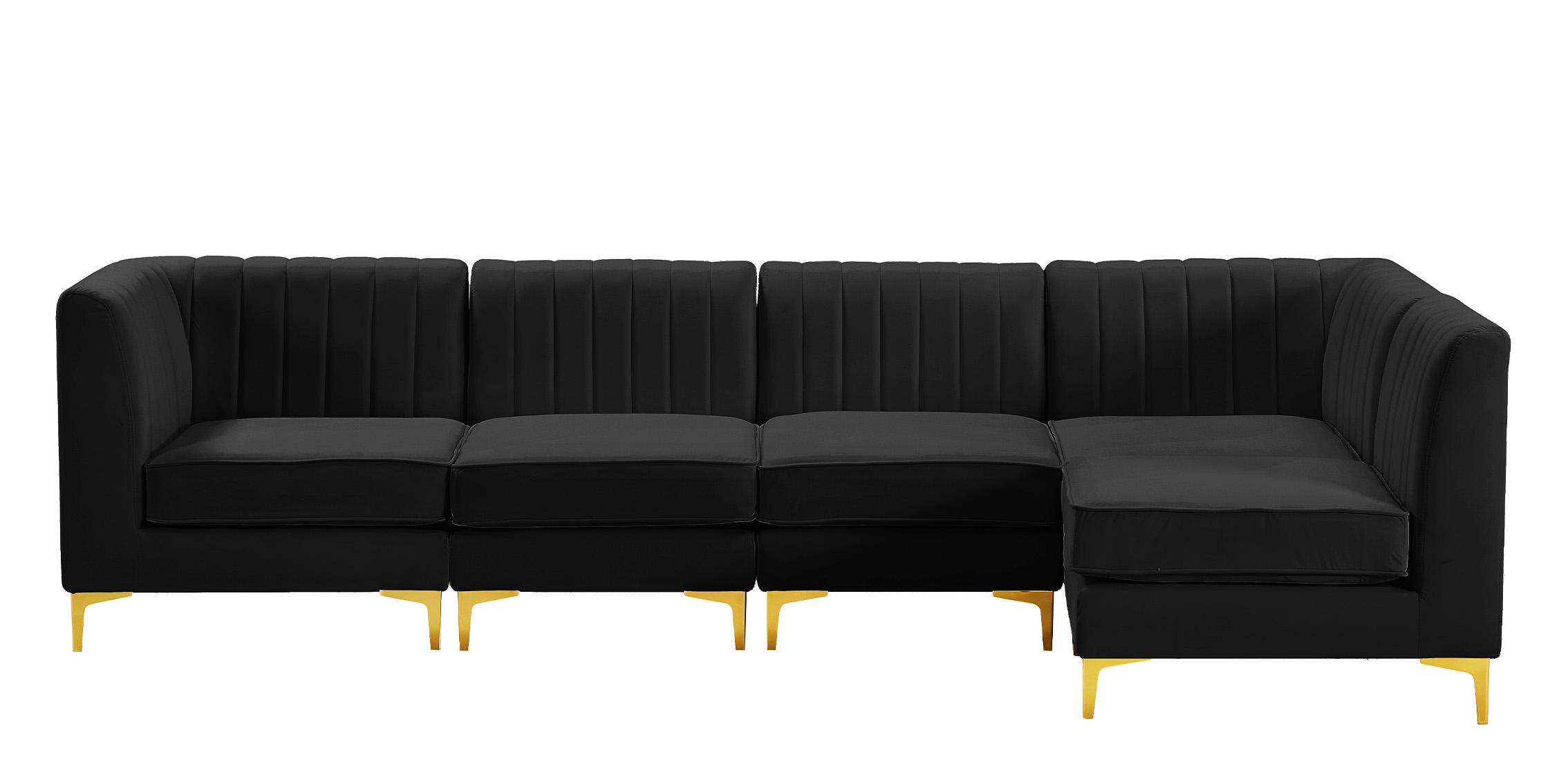 

        
Meridian Furniture ALINA 604Black-Sec5B Modular Sectional Sofa Black Velvet 94308258713
