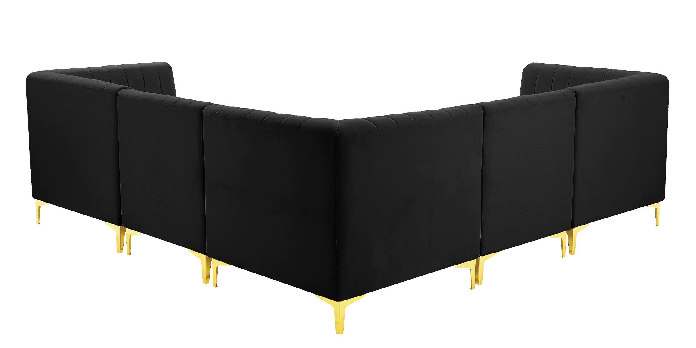 

        
Meridian Furniture ALINA 604Black-Sec5C Modular Sectional Sofa Black Velvet 94308258720

