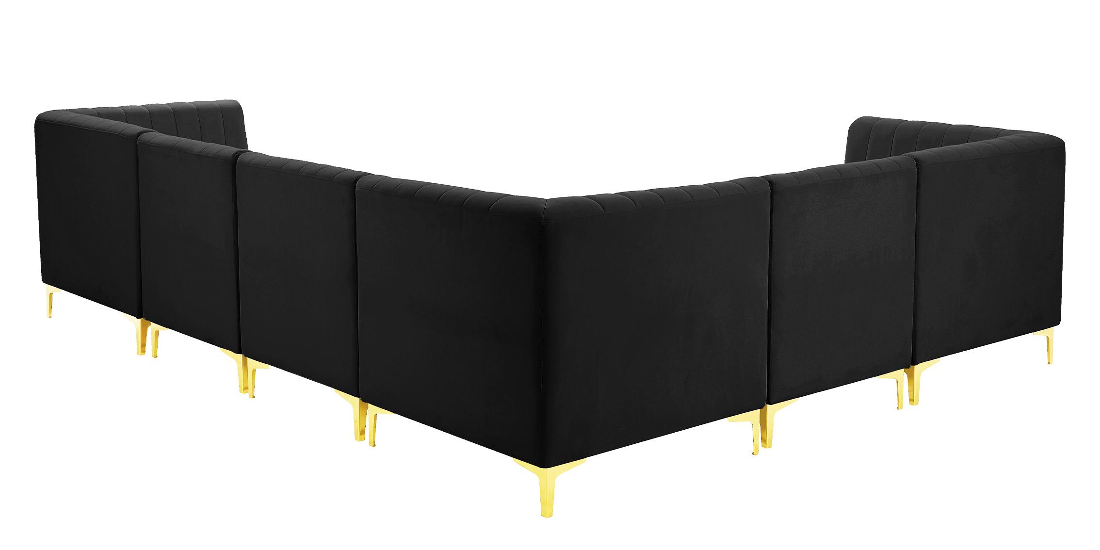 

        
Meridian Furniture ALINA 604Black-Sec6A Modular Sectional Sofa Black Velvet 94308258737
