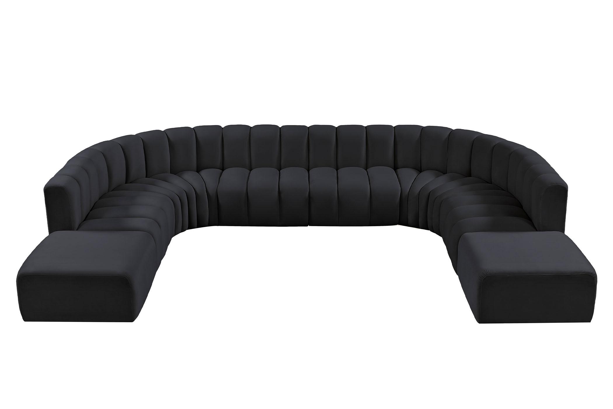 

        
Meridian Furniture ARC 103Black-S10A Modular Sectional Sofa Black Velvet 094308298948
