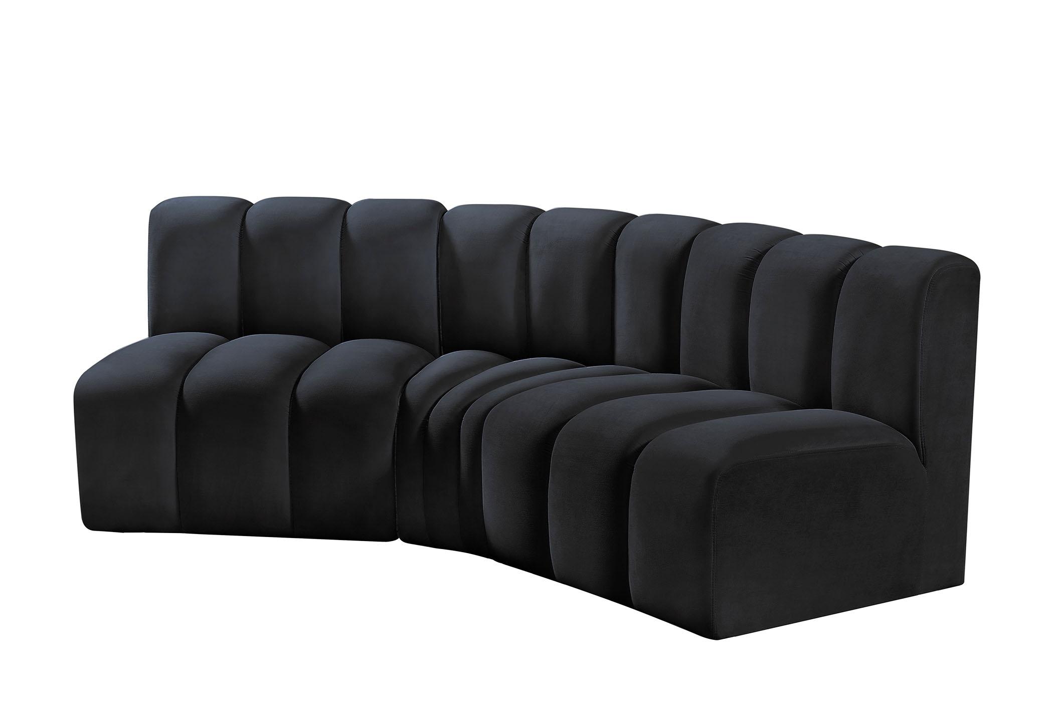 

    
103Black-S3B Meridian Furniture Modular Sectional Sofa
