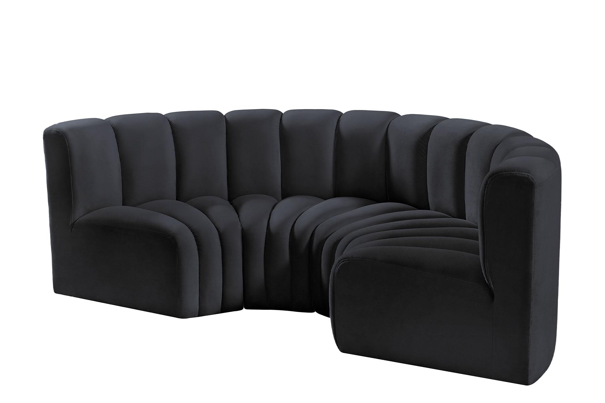 

    
103Black-S4C Meridian Furniture Modular Sectional Sofa
