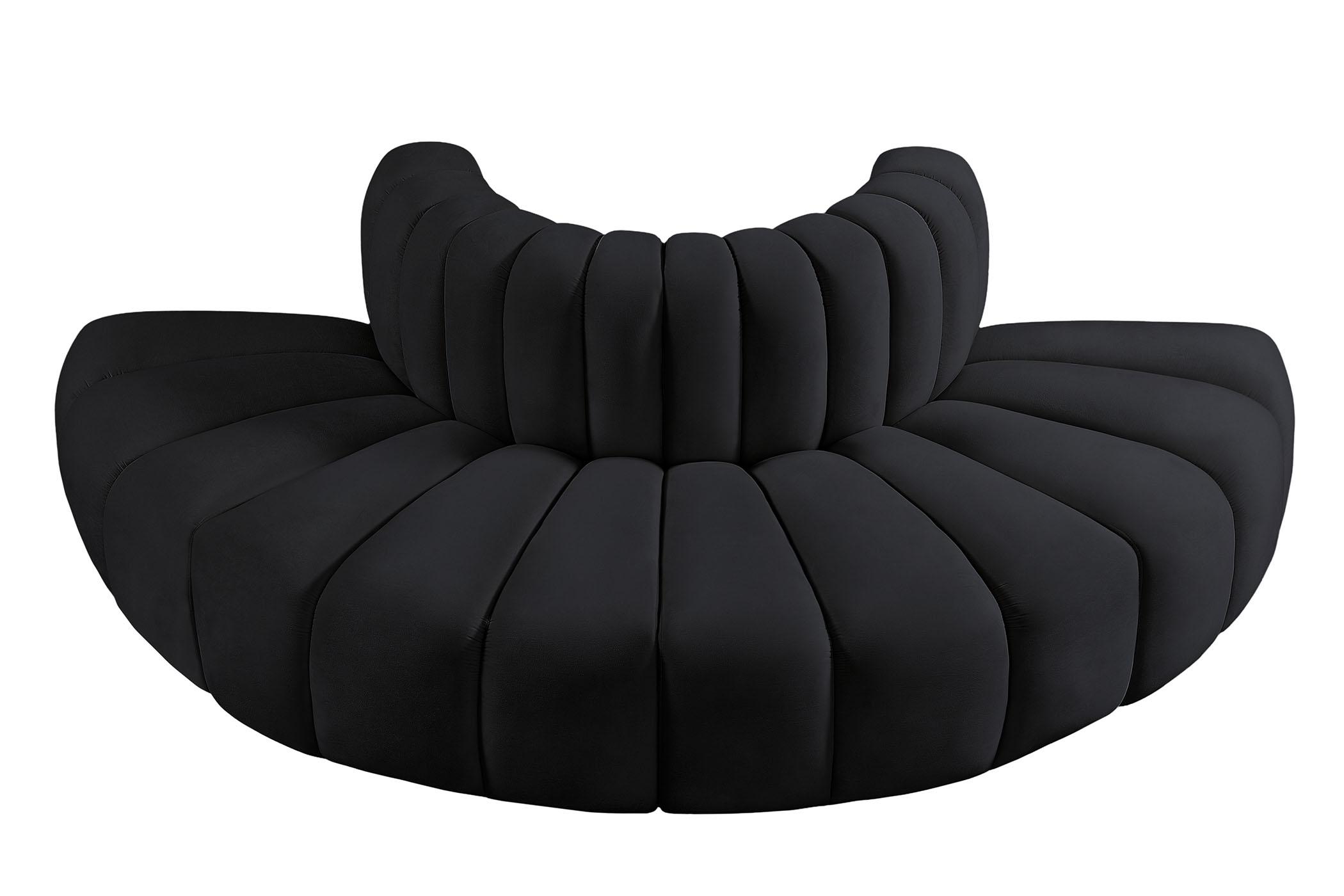 

        
Meridian Furniture ARC 103Black-S4G Modular Sectional Sofa Black Velvet 094308298795
