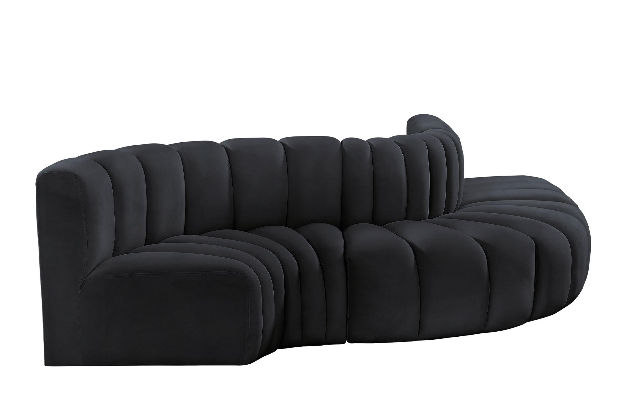 

    
103Black-S5B Meridian Furniture Modular Sectional Sofa
