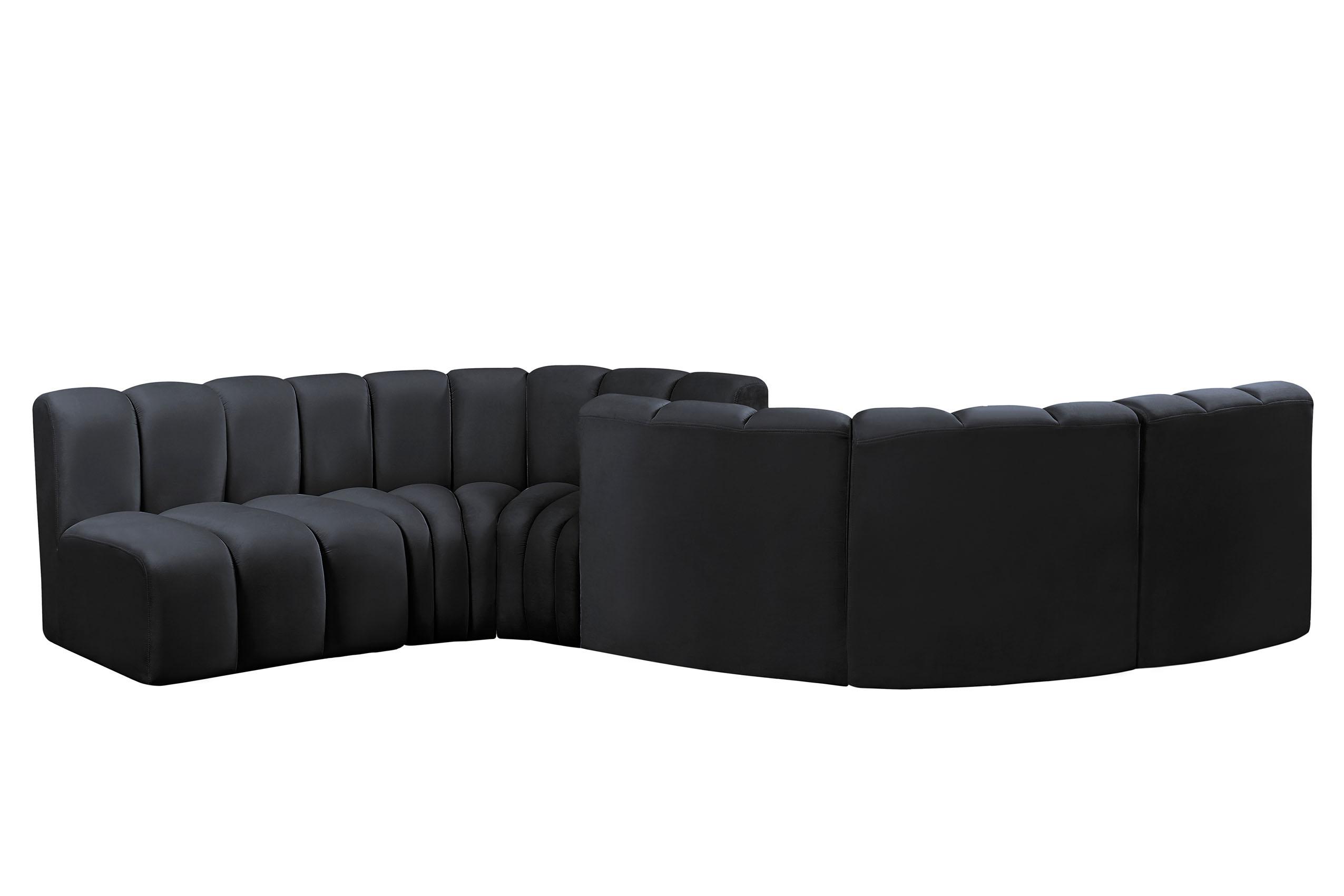 

    
103Black-S6D Meridian Furniture Modular Sectional Sofa
