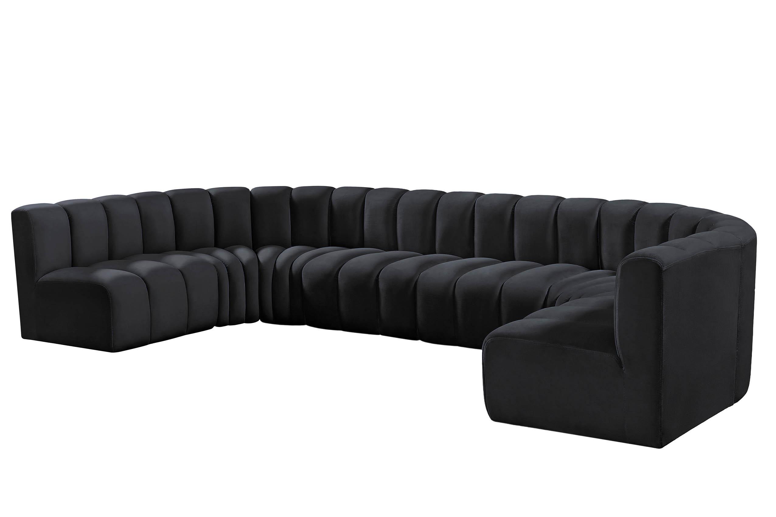 

    
103Black-S8A Meridian Furniture Modular Sectional Sofa
