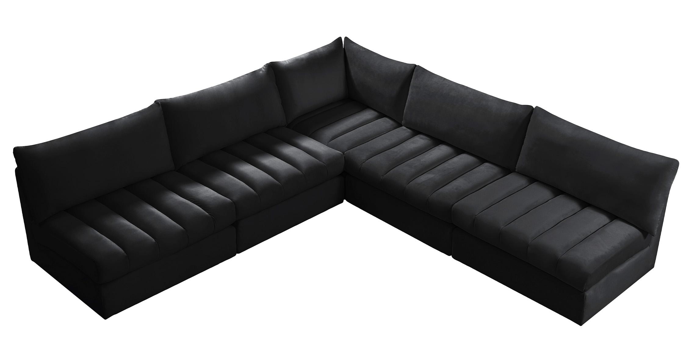 

        
Meridian Furniture JACOB 649Black-Sec5B Modular Sectional Sofa Black Velvet 94308259482
