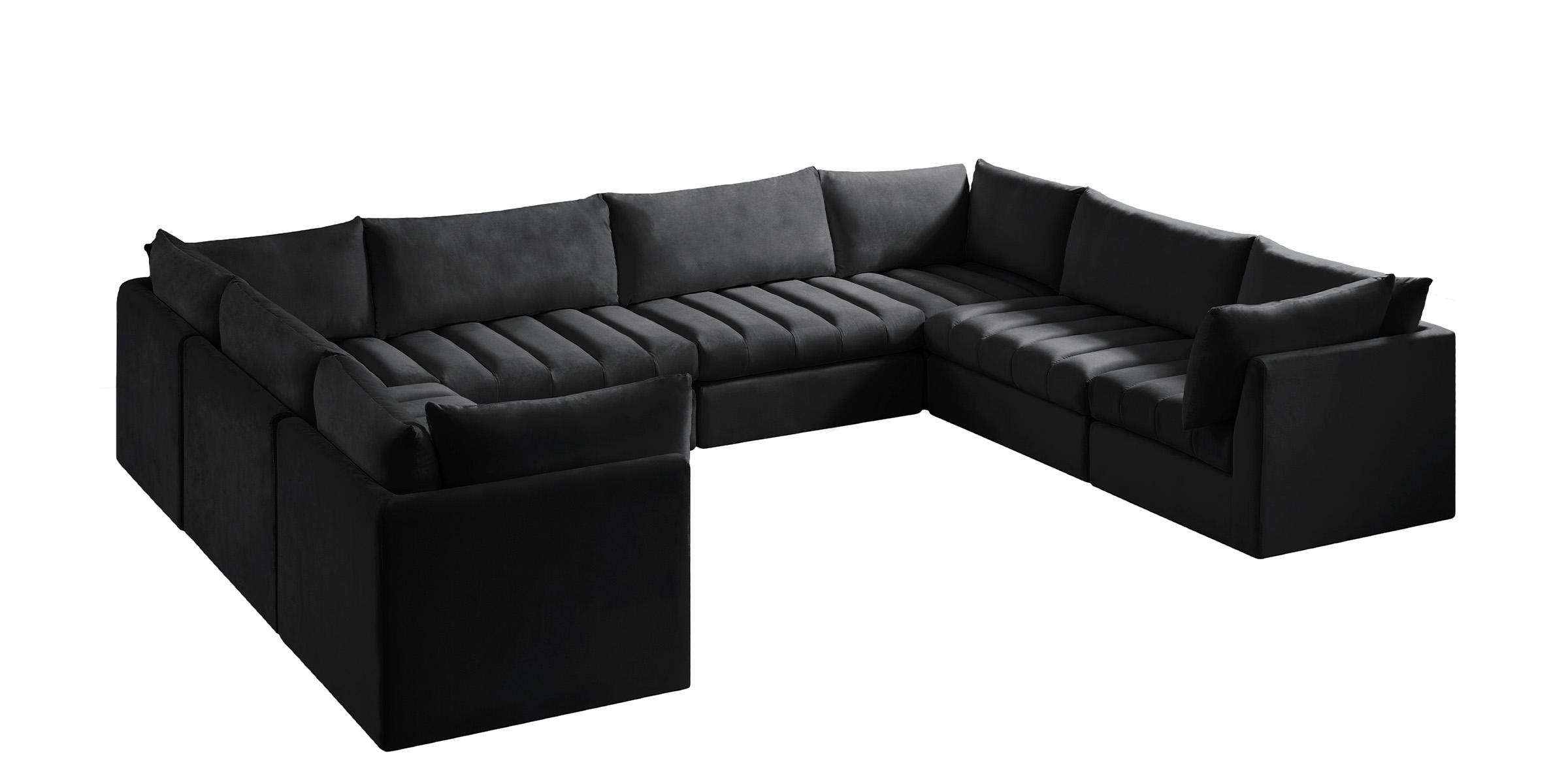 Meridian Furniture JACOB 649Black-Sec8A Modular Sectional Sofa
