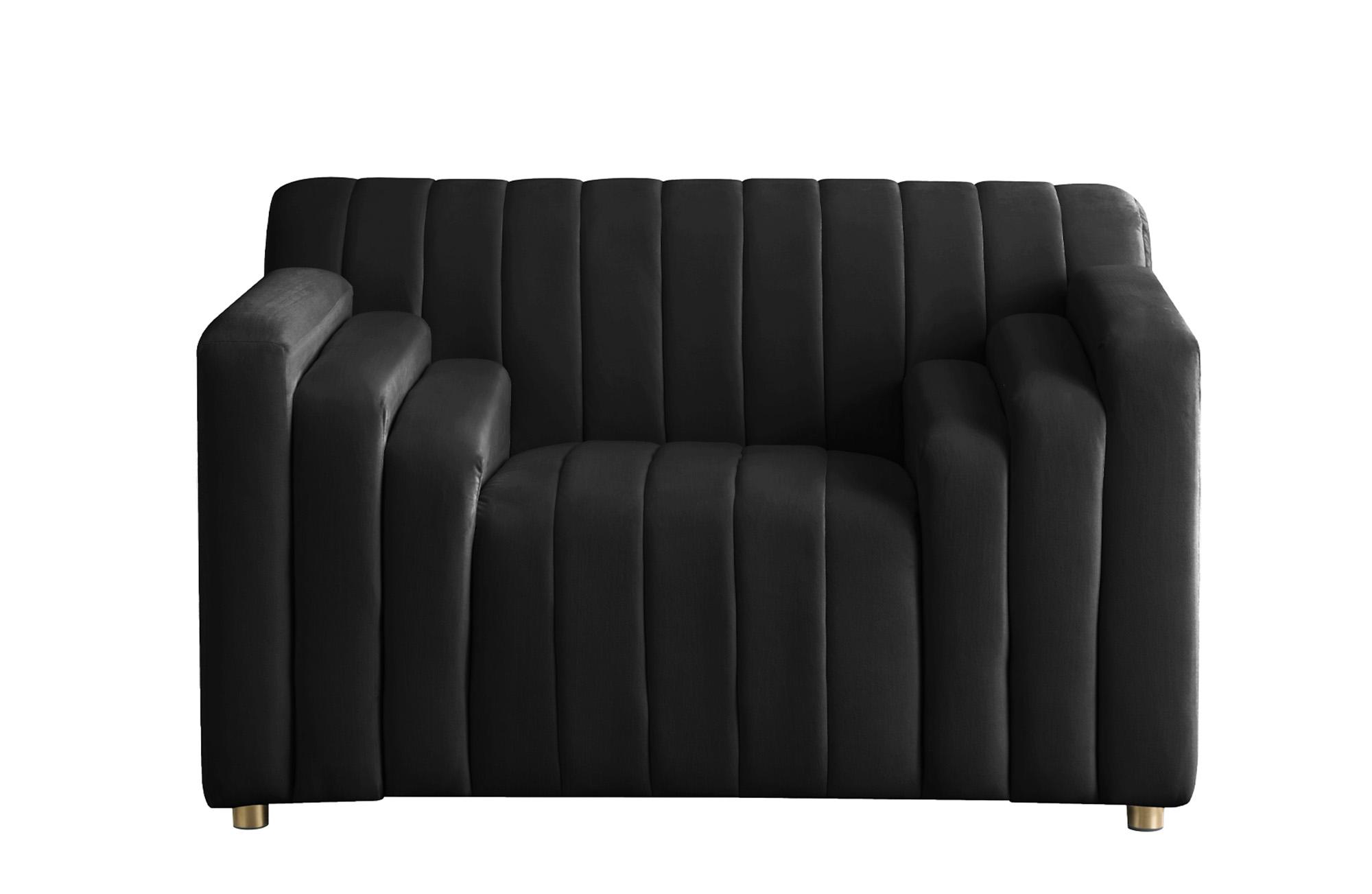 

        
753359806754Black Velvet Channel Tufted Sofa Set 3Pcs NAYA 637Black-S Meridian Contemporary
