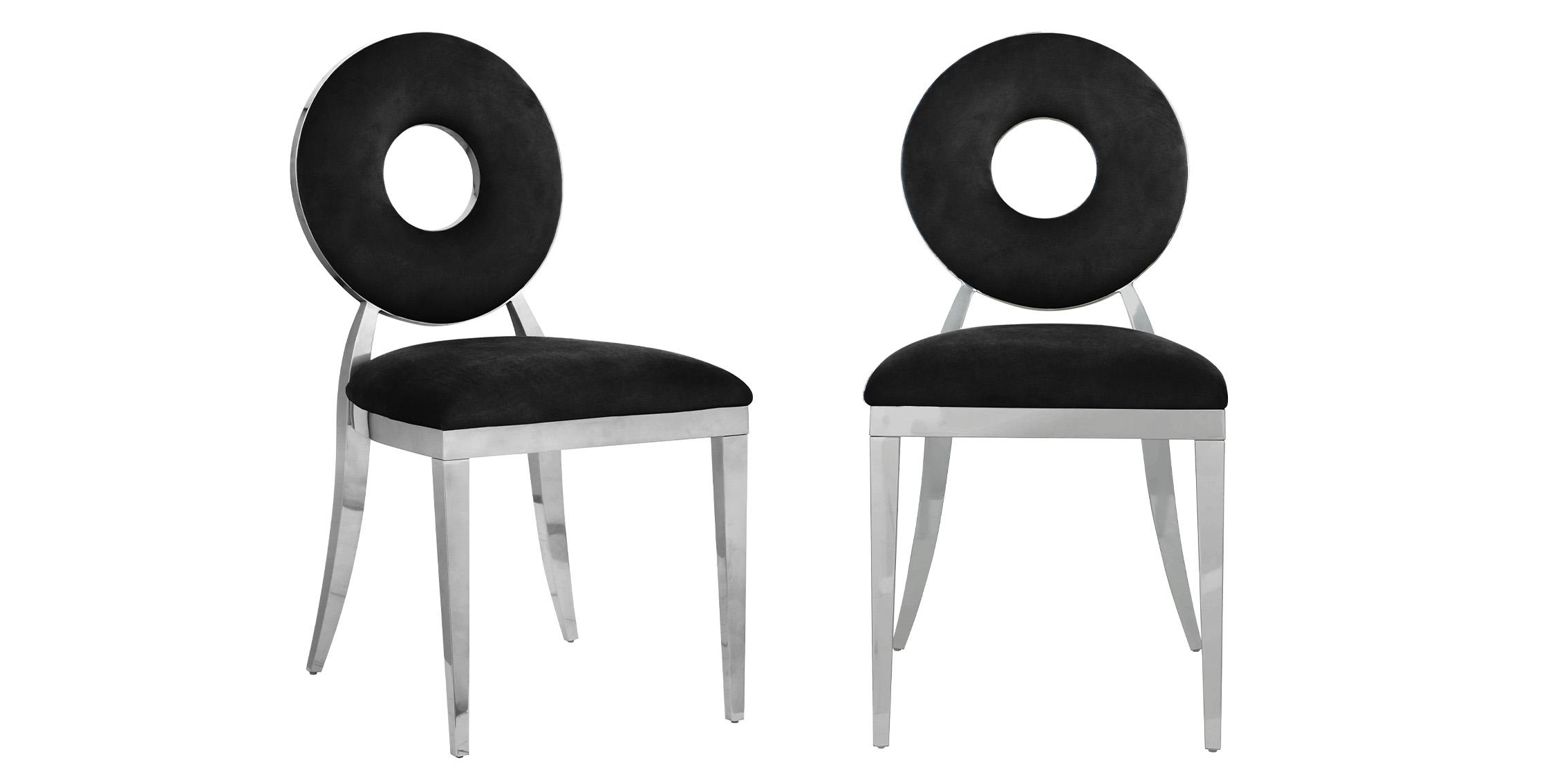 

        
Meridian Furniture CAROUSEL 859Black-C Dining Chair Set Chrome/Black Velvet 094308252032
