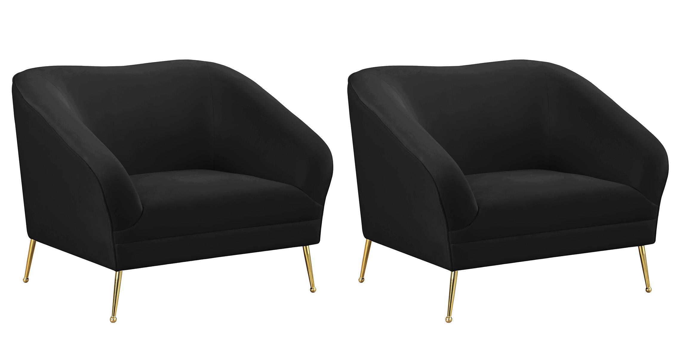 

        
Meridian Furniture HERMOSA 658Black-C-Set Arm Chair Set Black Velvet 704831407839
