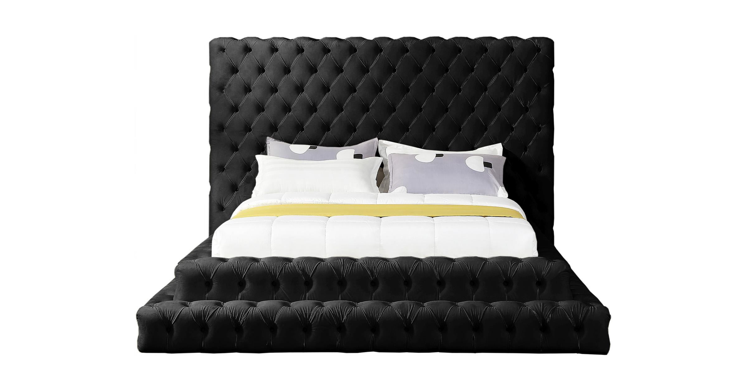 

    
BLACK Velvet Deep Button Tufted Queen Bed REVEL RevelBlack-Q Meridian Modern
