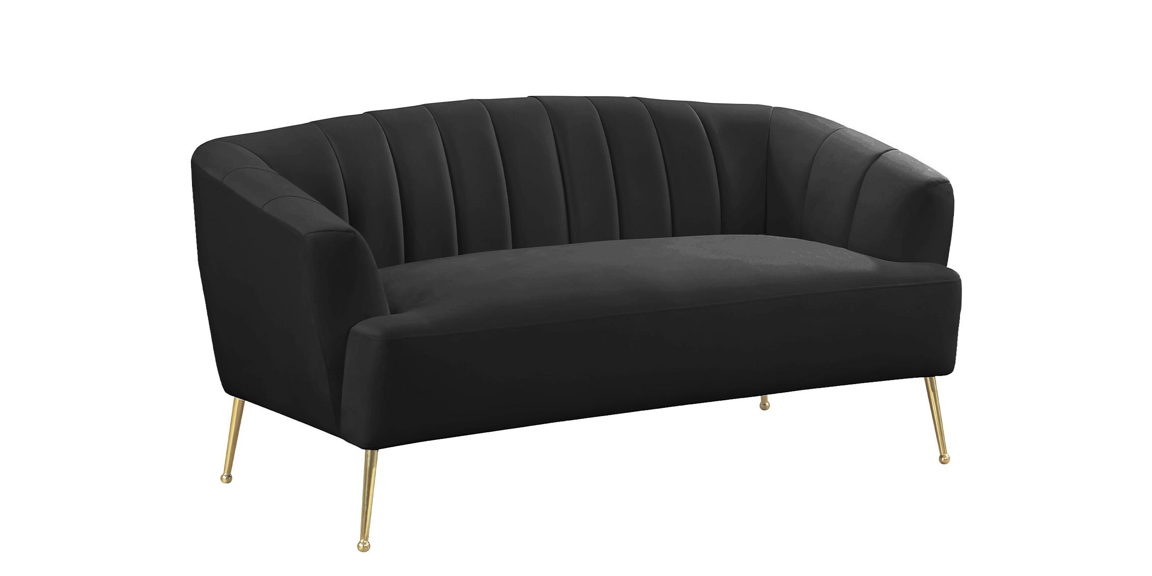 

        
Meridian Furniture TORI 657Black-S-Set-2 Sofa Set Gold/Black Velvet 704831407662
