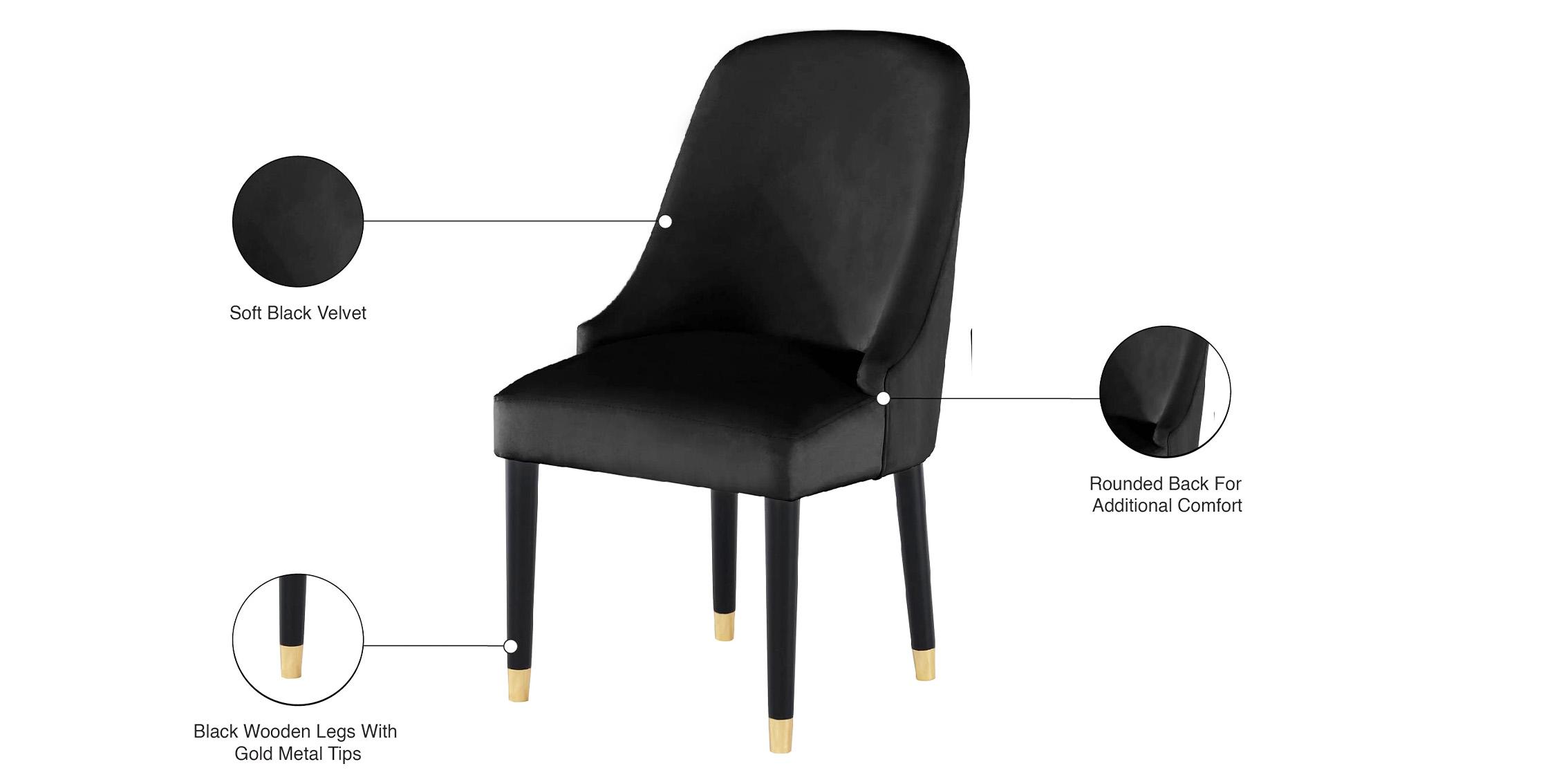 

        
Meridian Furniture OMNI 923Black-C Dining Chair Set Black Velvet 753359800806
