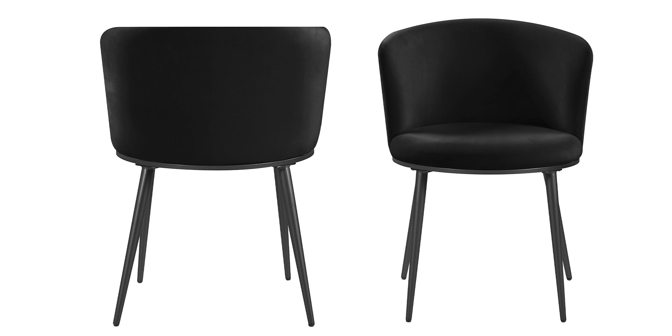 

        
Meridian Furniture SKYLAR 966Black-C Dining Chair Set Black Velvet 753359806389

