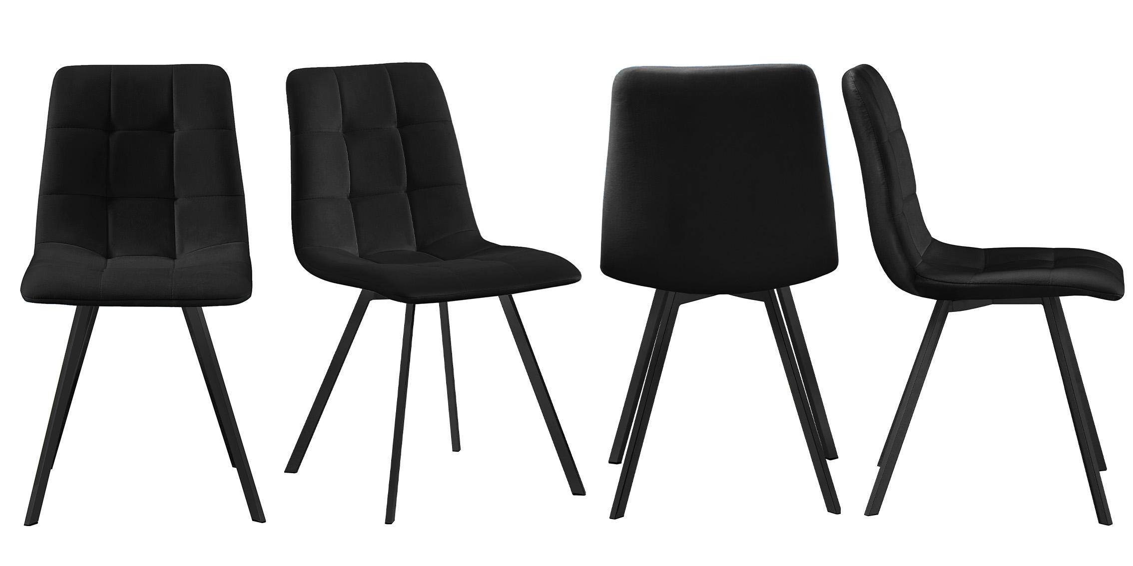 Contemporary, Modern Dining Chair Set ANNIE 981Black-C 981Black-C-Set-4 in Black Fabric