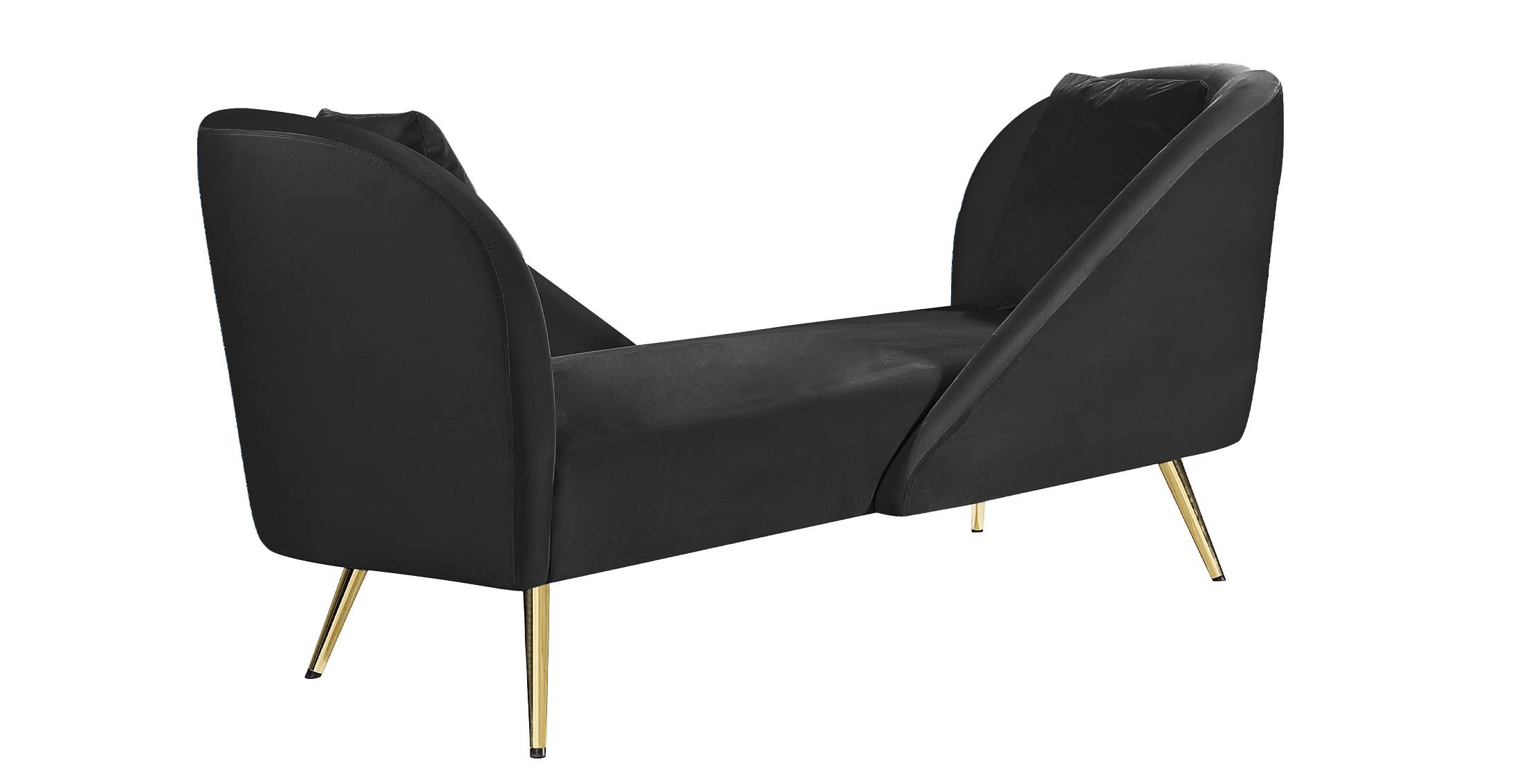 

    
Black Velvet Double Back Chaise NOLAN 656Black Meridian Contemporary Modern
