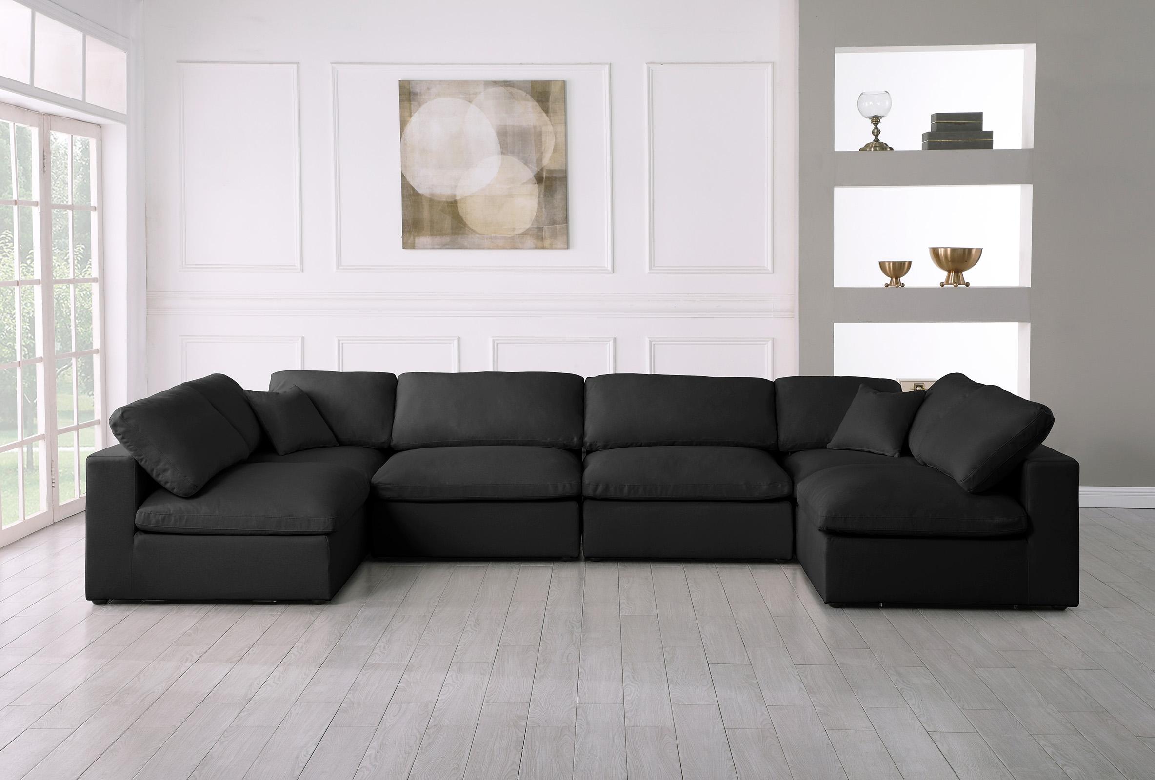 

        
Meridian Furniture 602Black-Sec6D Modular Sectional Sofa Black Fabric 094308257860
