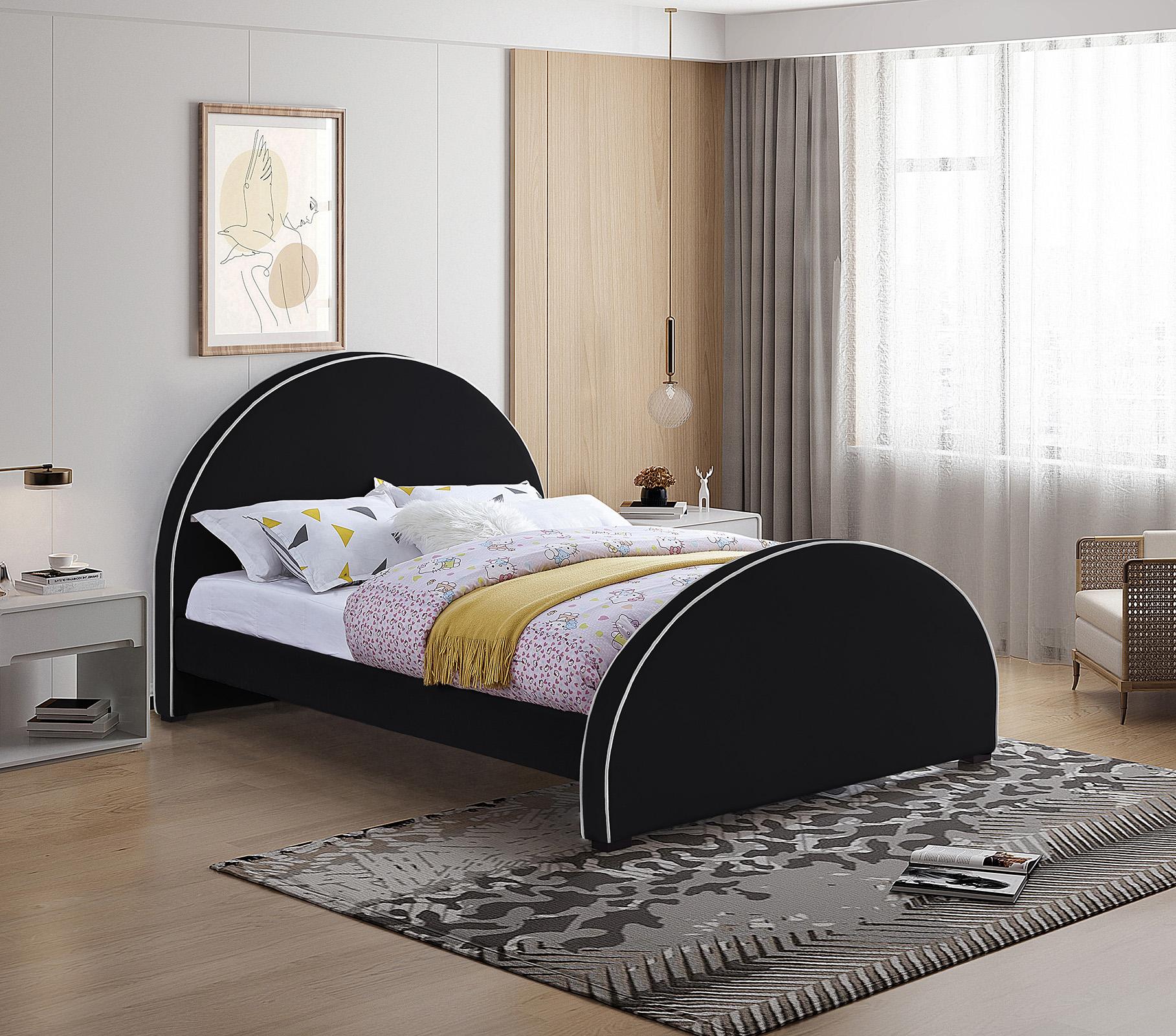 

    
Black Velvet Full Bed BRODY BrodyBlack-F Meridian Contemporary Modern
