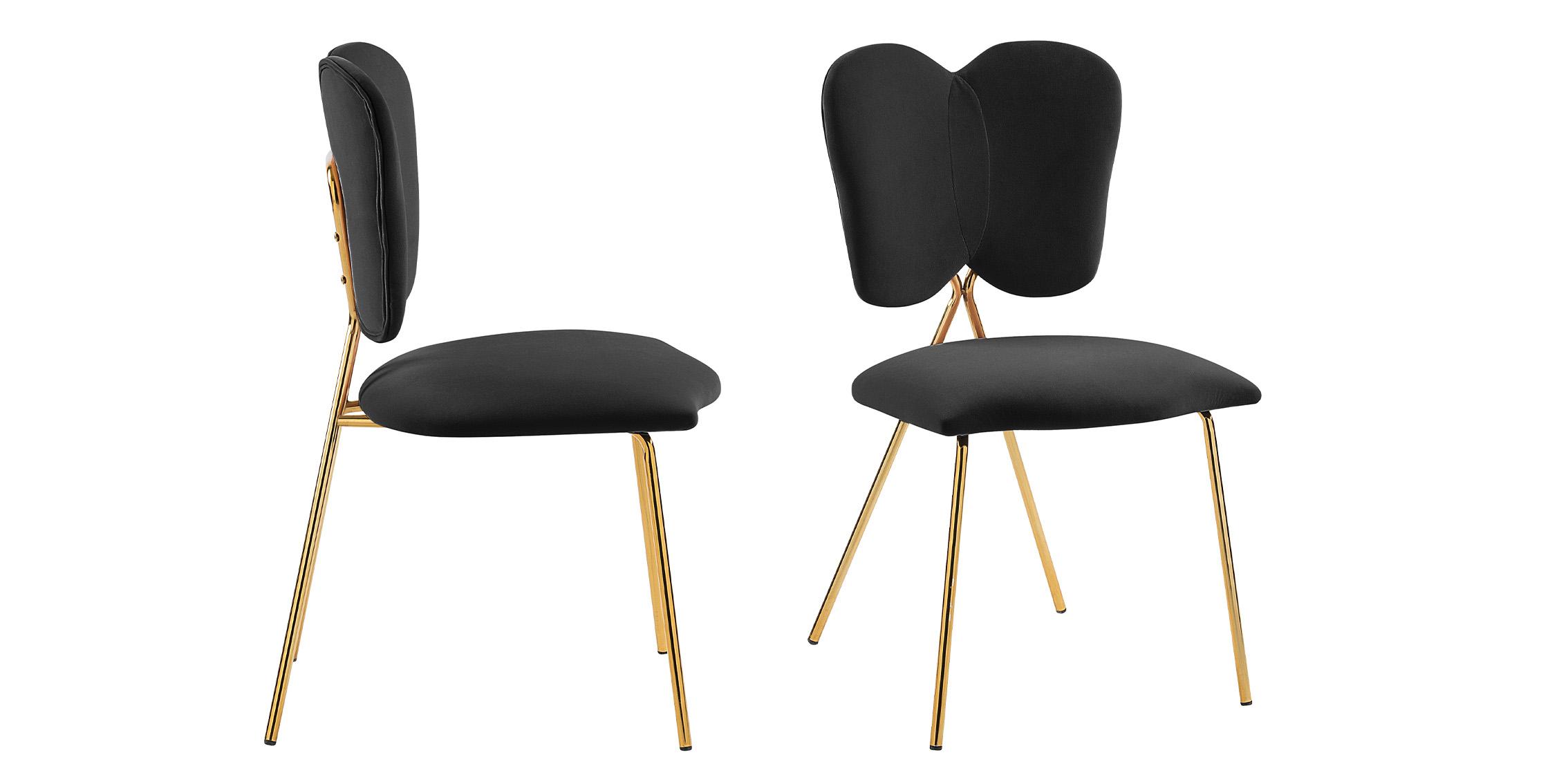 

        
Meridian Furniture ANGEL 780Black-C Dining Chair Set Gold/Black Velvet 753359805054
