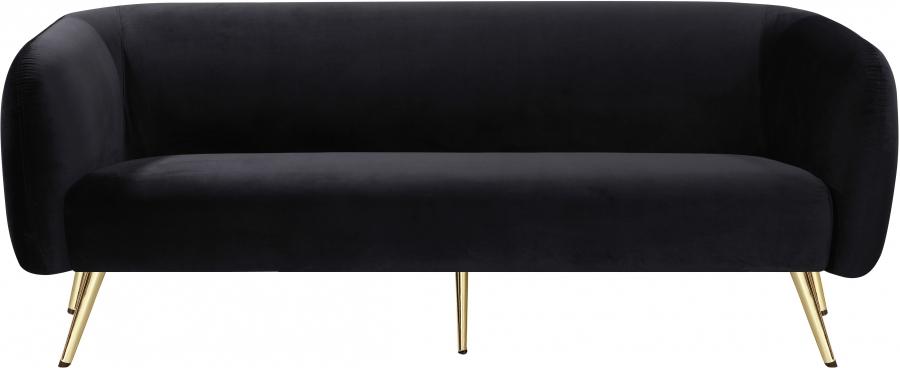 

        
Meridian Furniture Harlow Sofa Loveseat and Chair Set Black Velvet 704831402681
