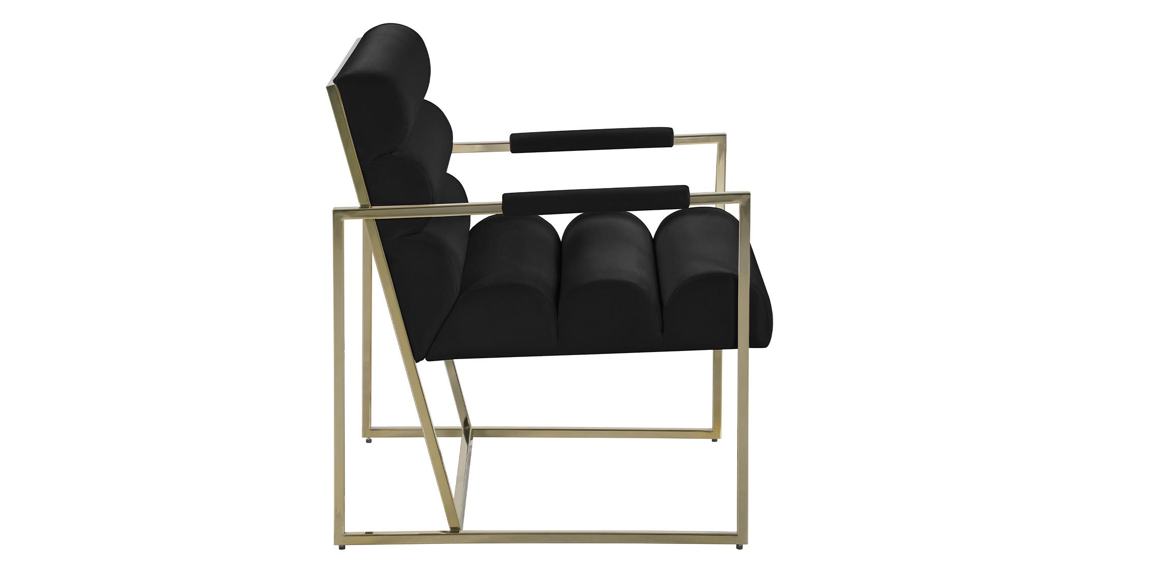 

    
Meridian Furniture WAYNE 526Black Accent Chair Gold/Black 526Black
