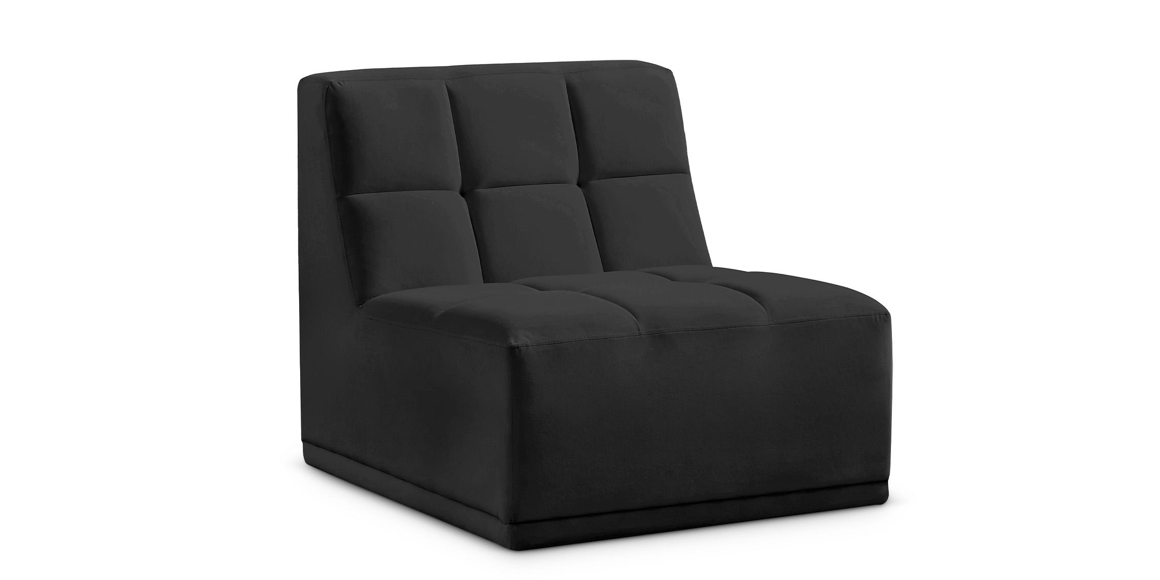 Contemporary, Modern Armless Chair RELAX 650Black-Armless 650Black-Armless in Black Velvet