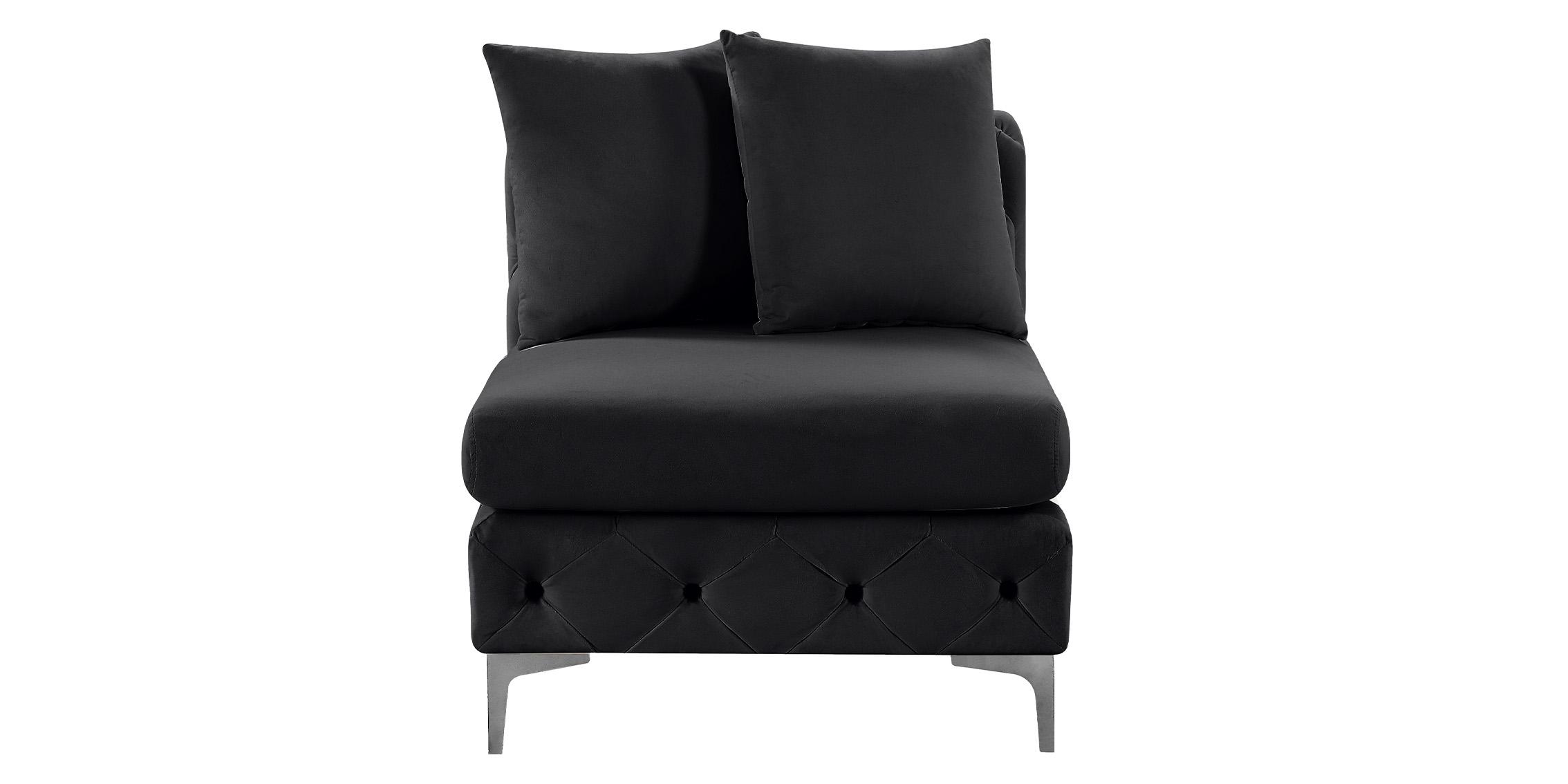 

        
Meridian Furniture TREMBLAY 686Black-Armless Modular Armless Chair Black Velvet 94308266008

