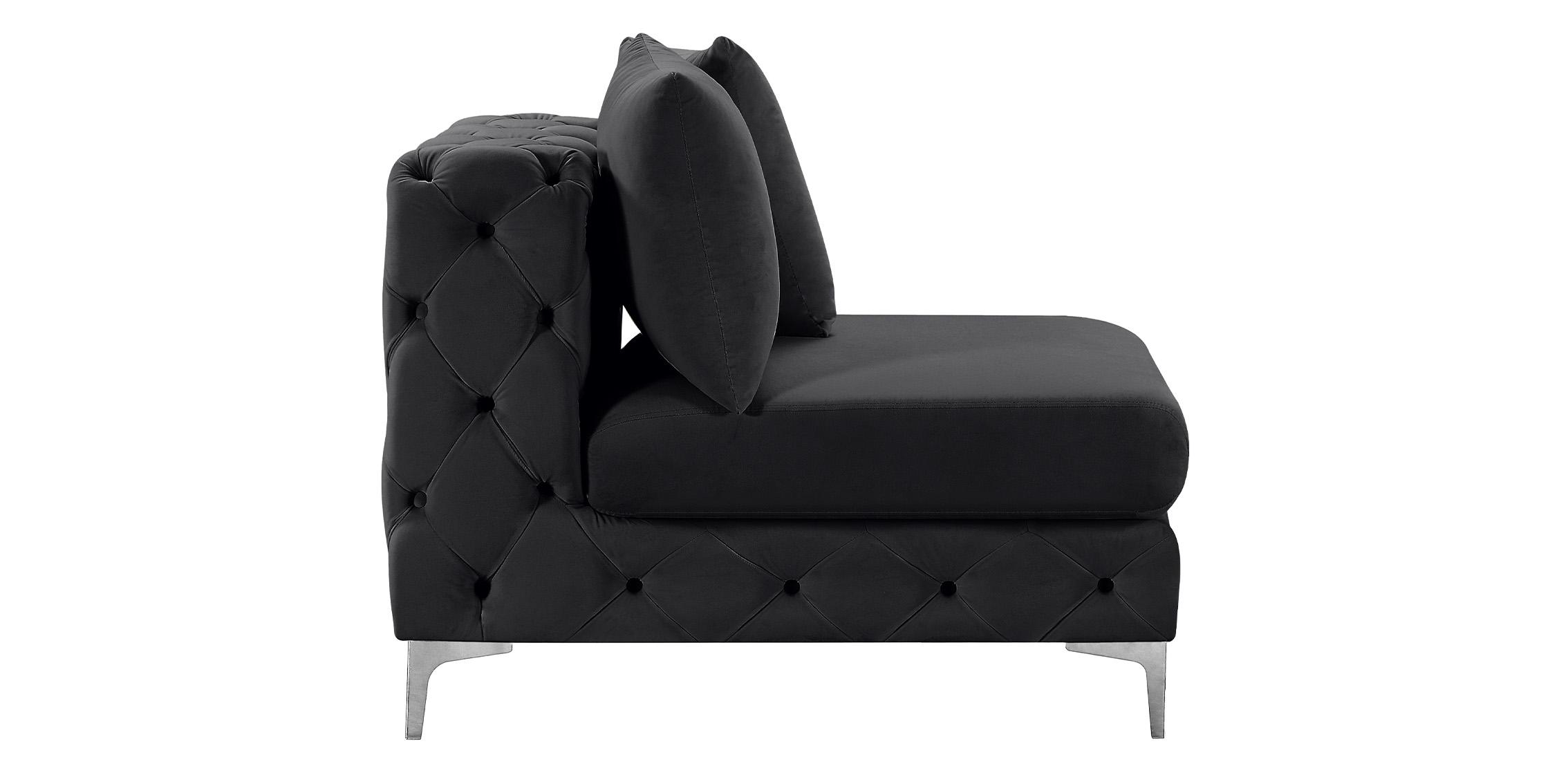 

    
Black Velvet Modular Armless Chair TREMBLAY 686Black-Armless Meridian Modern
