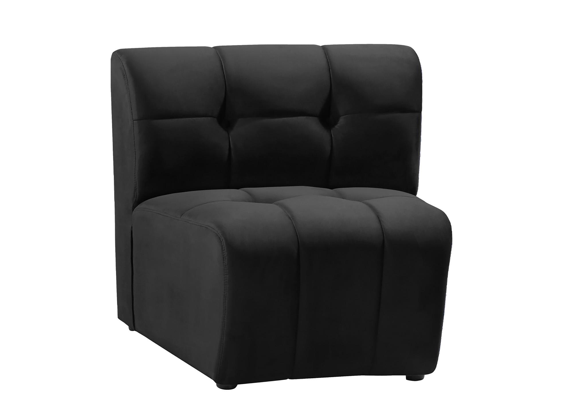 Contemporary, Modern Modular Chair LIMITLESS 645Black-C 645Black-C in Black Velvet