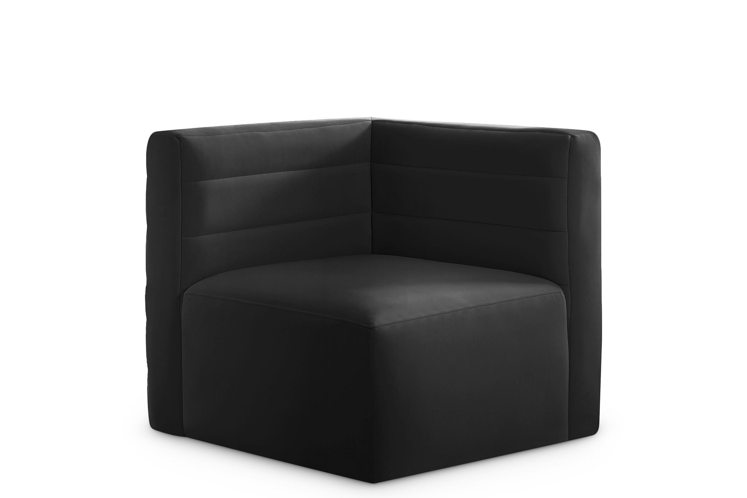 

    
Black Velvet Modular Comfort Corner Chair Quincy 677Black-Corner Meridian Modern
