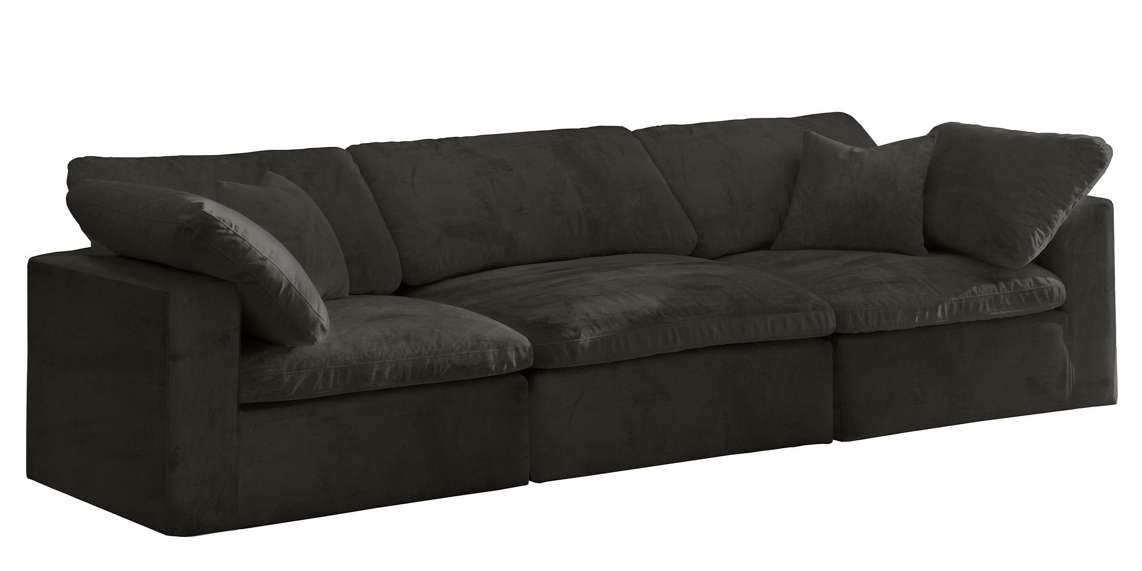 

    
Cozy Black Velvet Comfort Modular Sofa S119 Meridian
