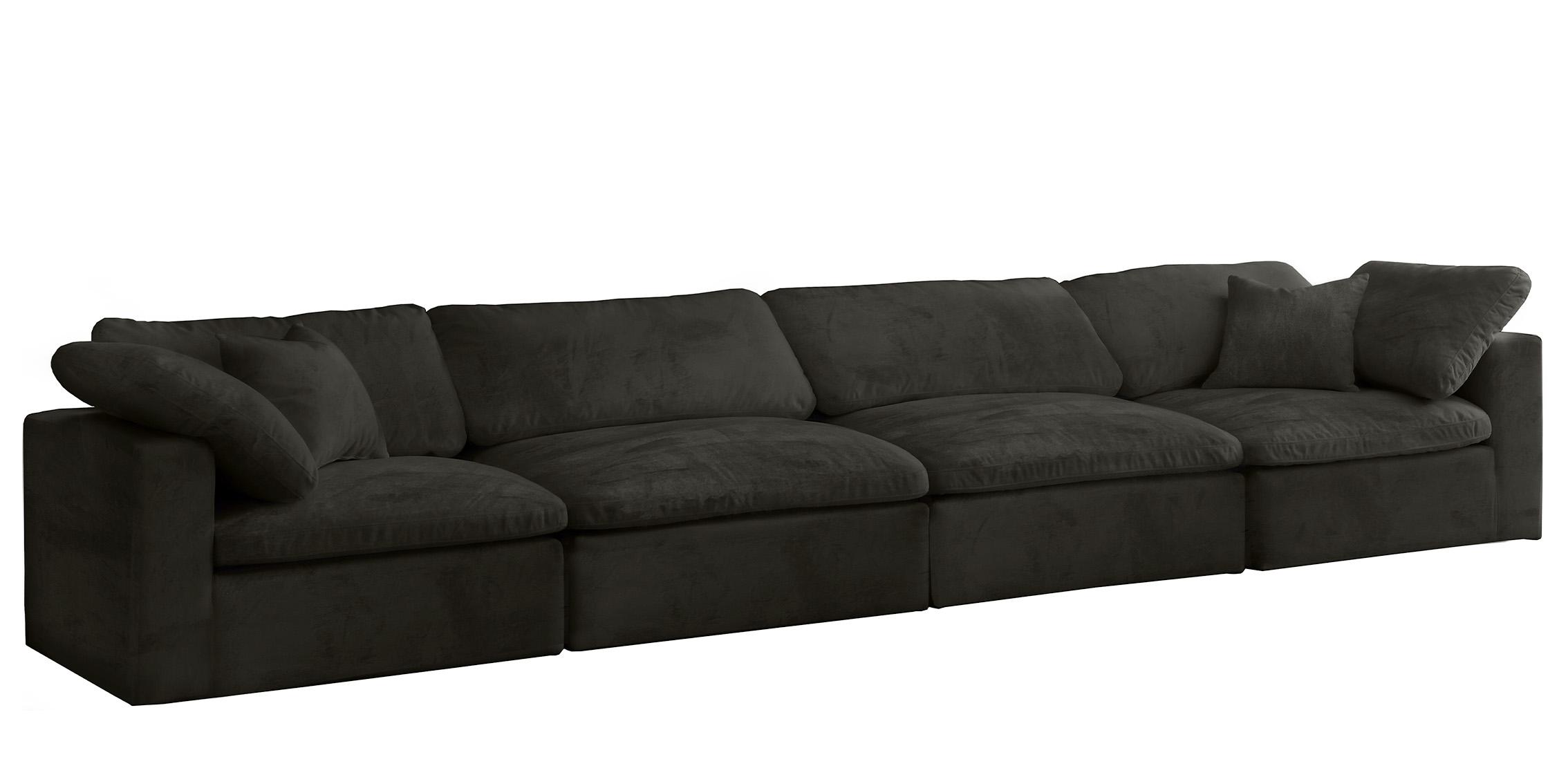 

    
Cozy Black Velvet Comfort Modular Sofa S158 Meridian
