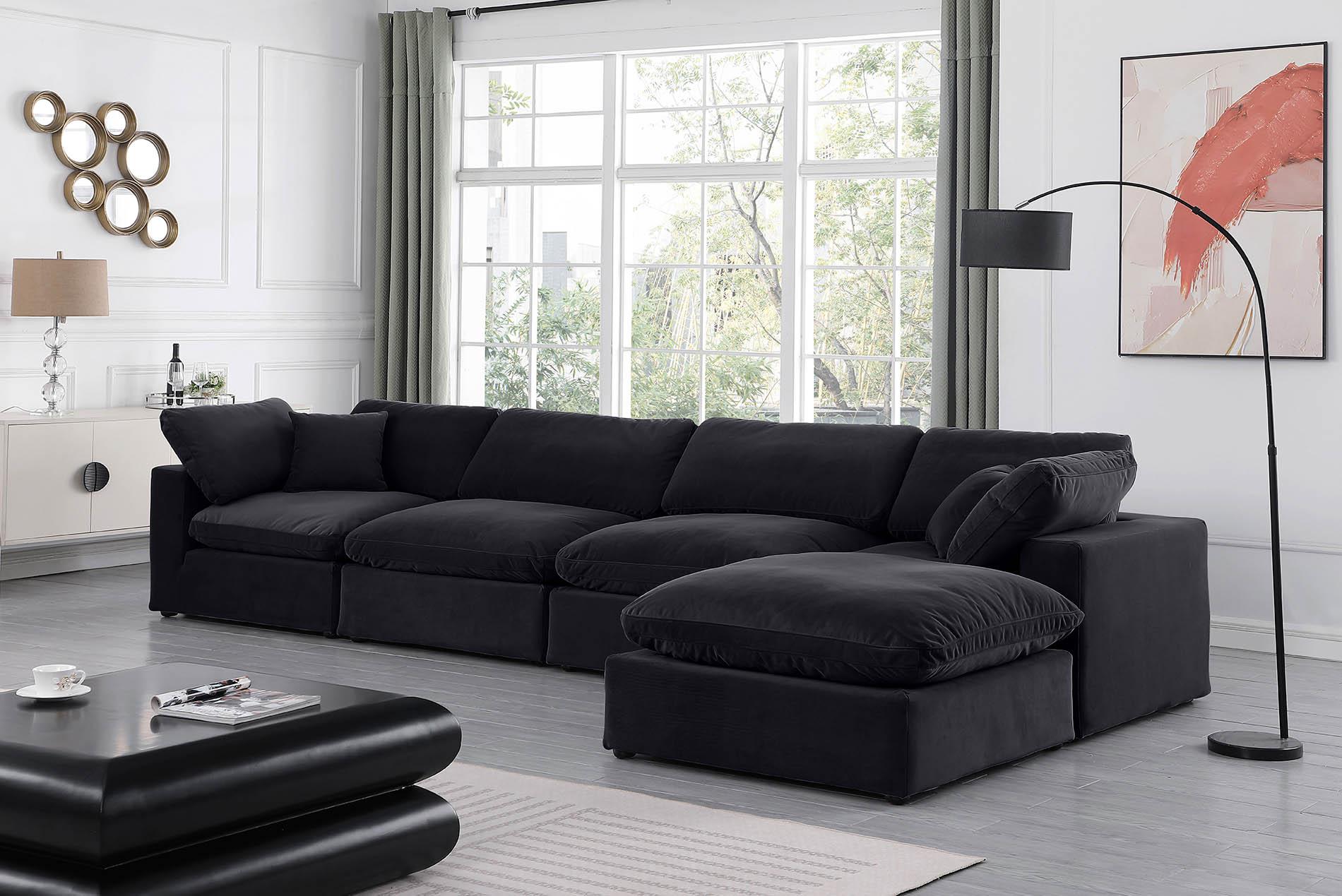 

        
Meridian Furniture 189Black-Sec5A Modular Sectional Black Velvet 094308289625
