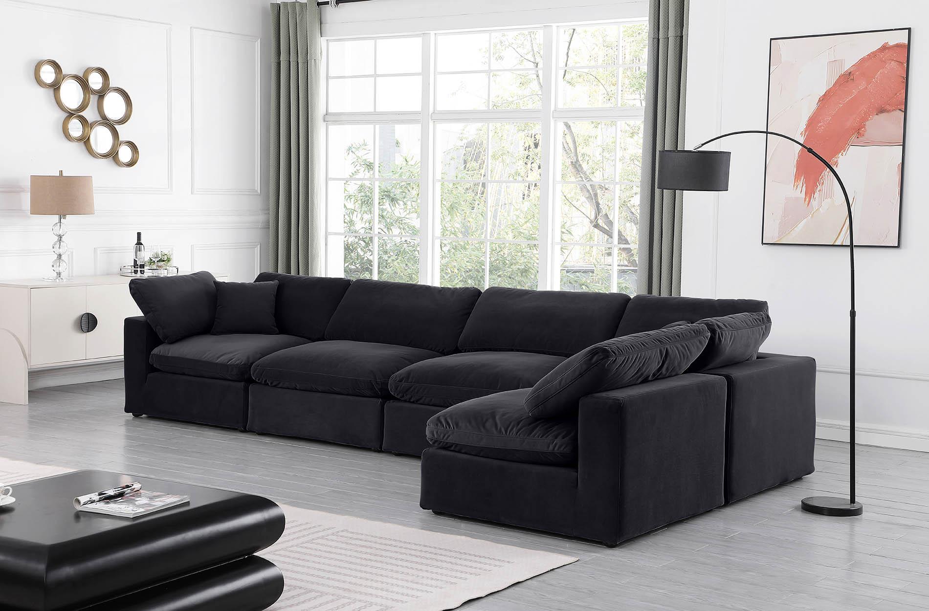 

        
Meridian Furniture 189Black-Sec5D Modular Sectional Black Velvet 094308289656
